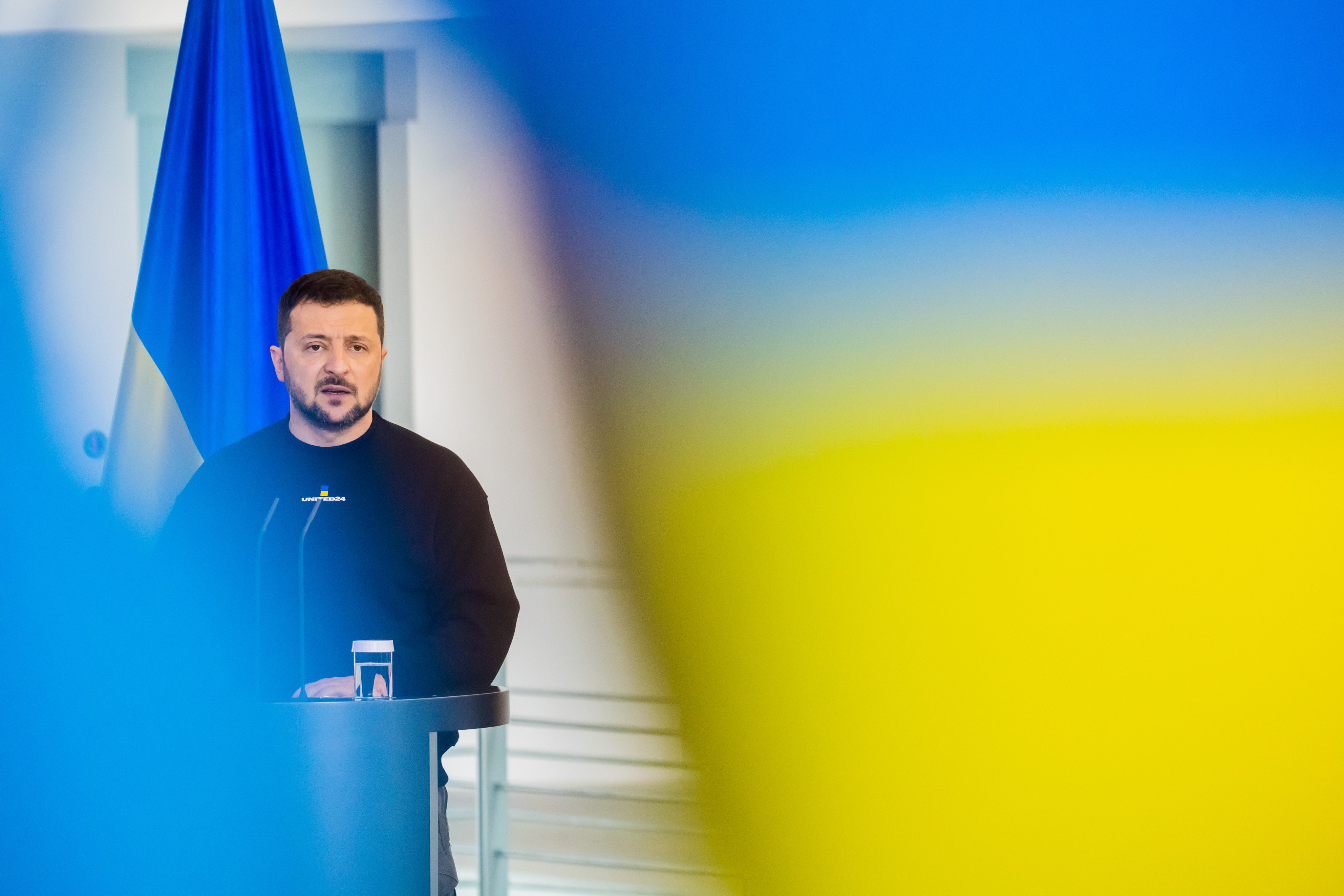 Ukrainian President Volodymyr Zelensky speaks during a press conference. Ukraine is aware that its relationship with the Global South is weak. Kyiv has struggled to get its message across to countries on the African continent. Photo: dpa