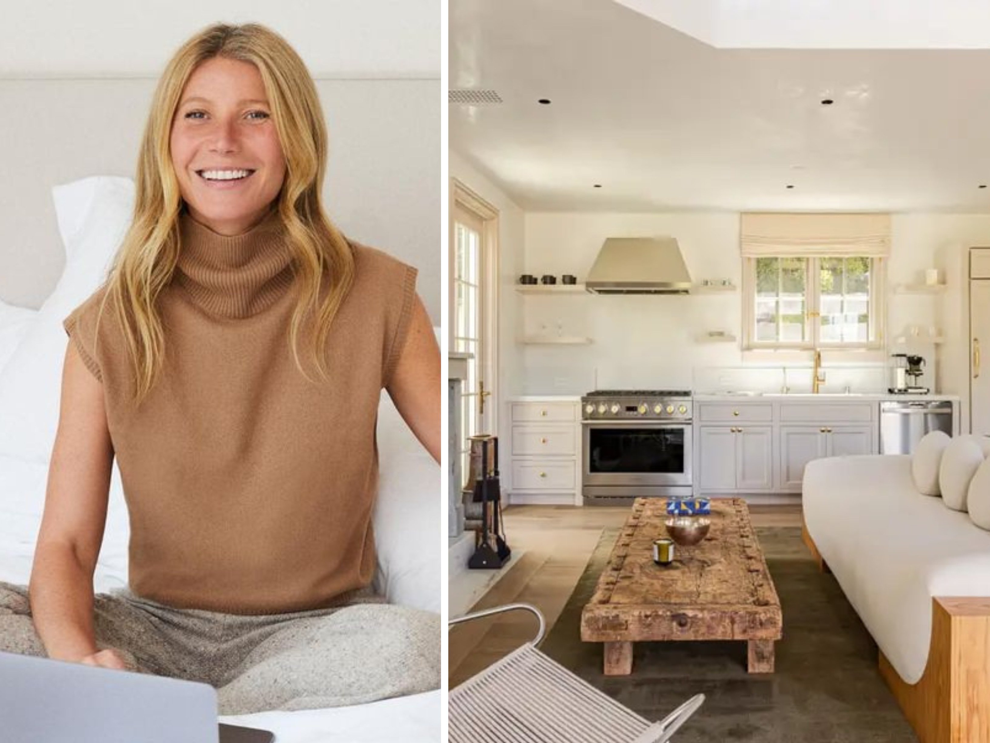 Gwyneth Paltrow is giving away a one-night stay at her Montecito, California guest house this year. Photos: @gwynethpaltrow/Instagram, Handout