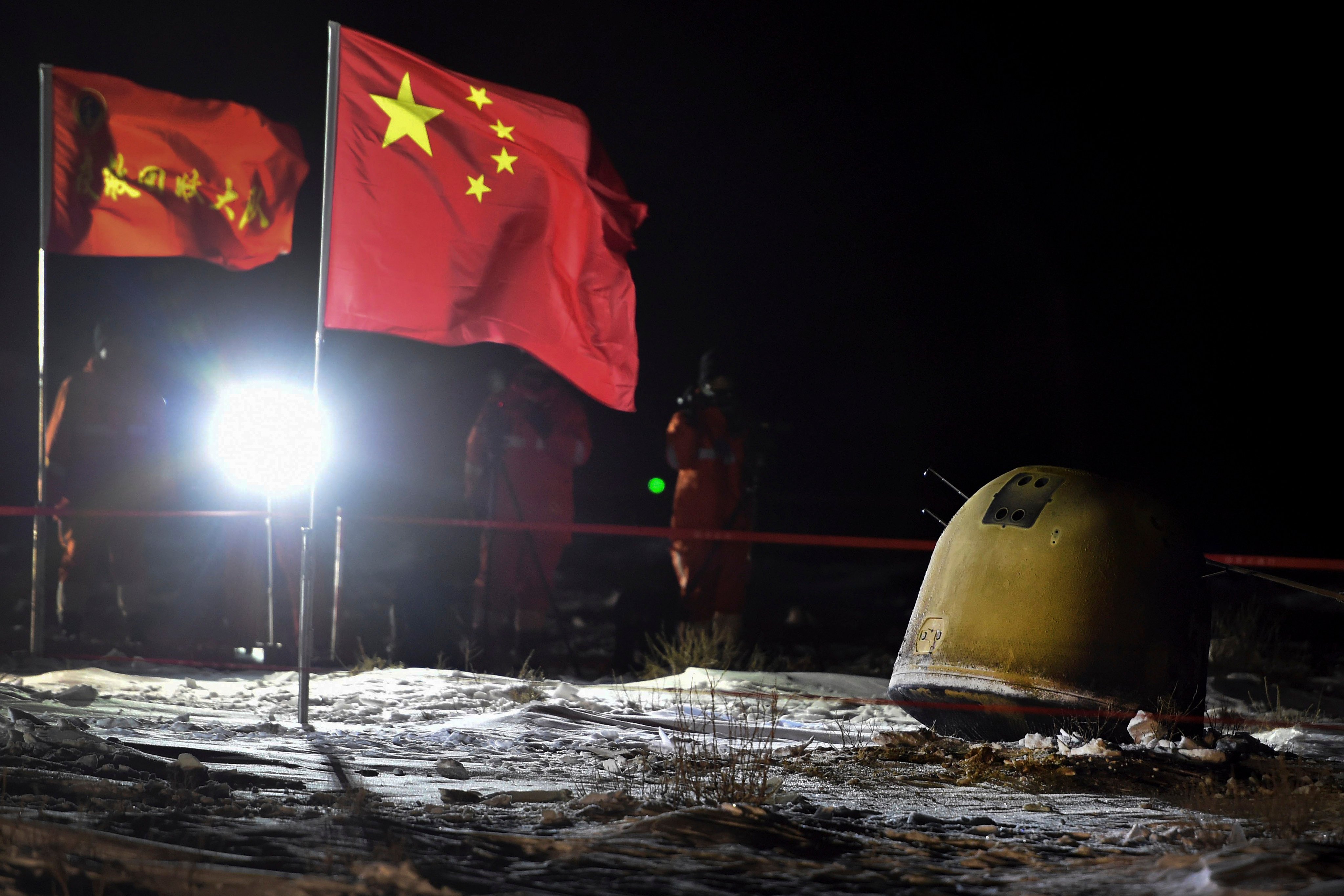The Chinese moon mission’s Chang’e-5 probe after its successful return to Earth in 2020. Photo: Xinhua