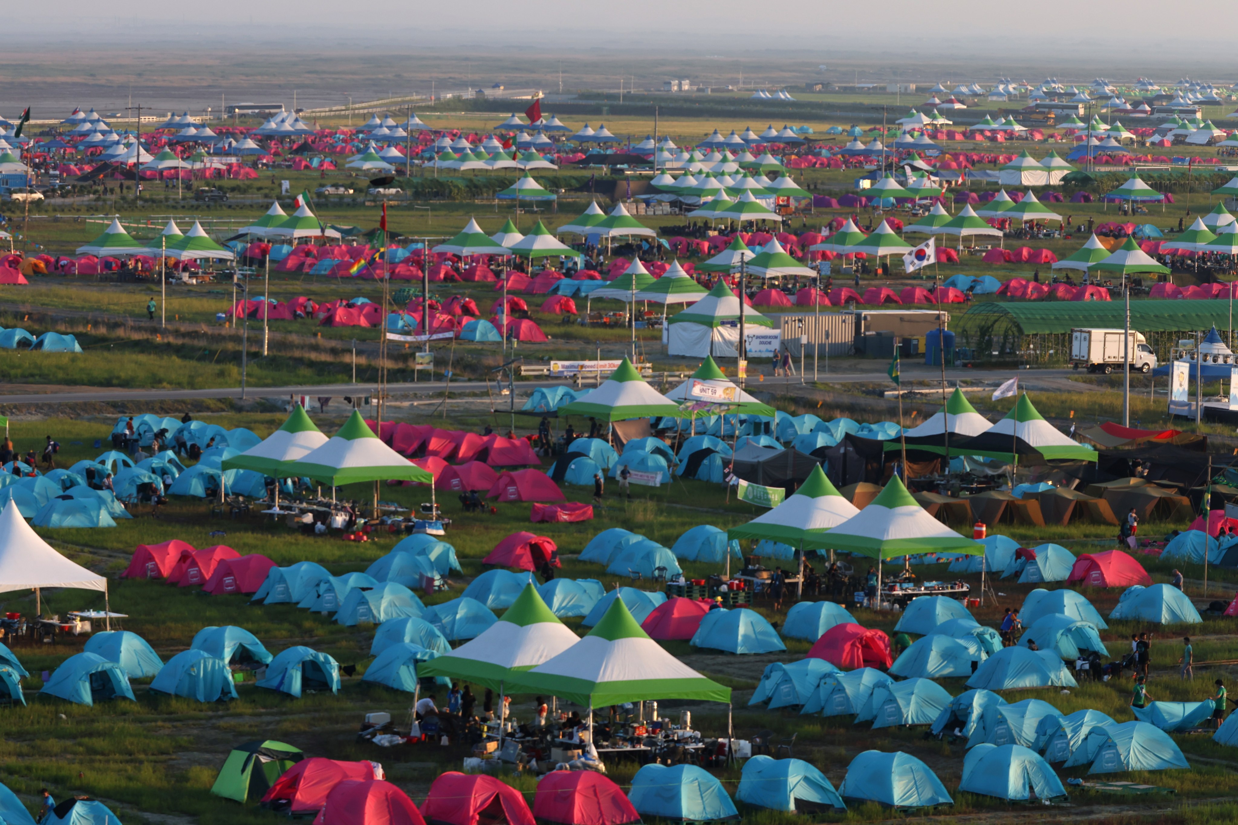 Nearly 40,000 participants have safely departed the campsite and relocated to multiple sites in Seoul, according to organisers. Photo: EPA-EFE
