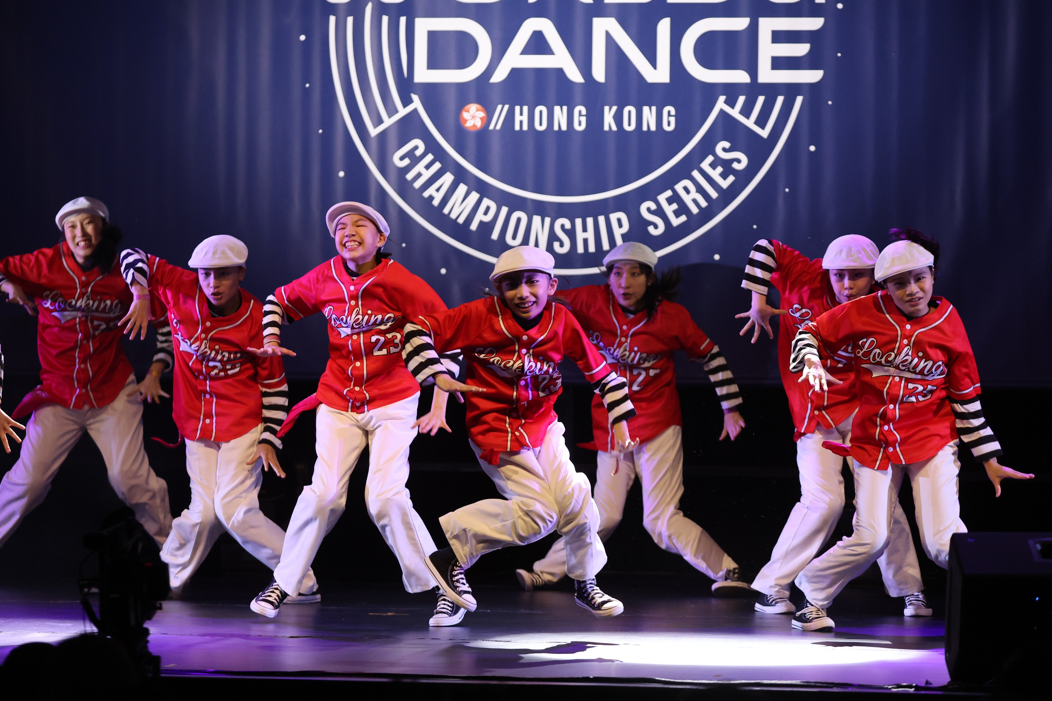 Junior champions Funky Heroes perform during the World of Dance 2023 Dance Competition at Southorn Stadium in Wan Chai. Photo: Edmond So