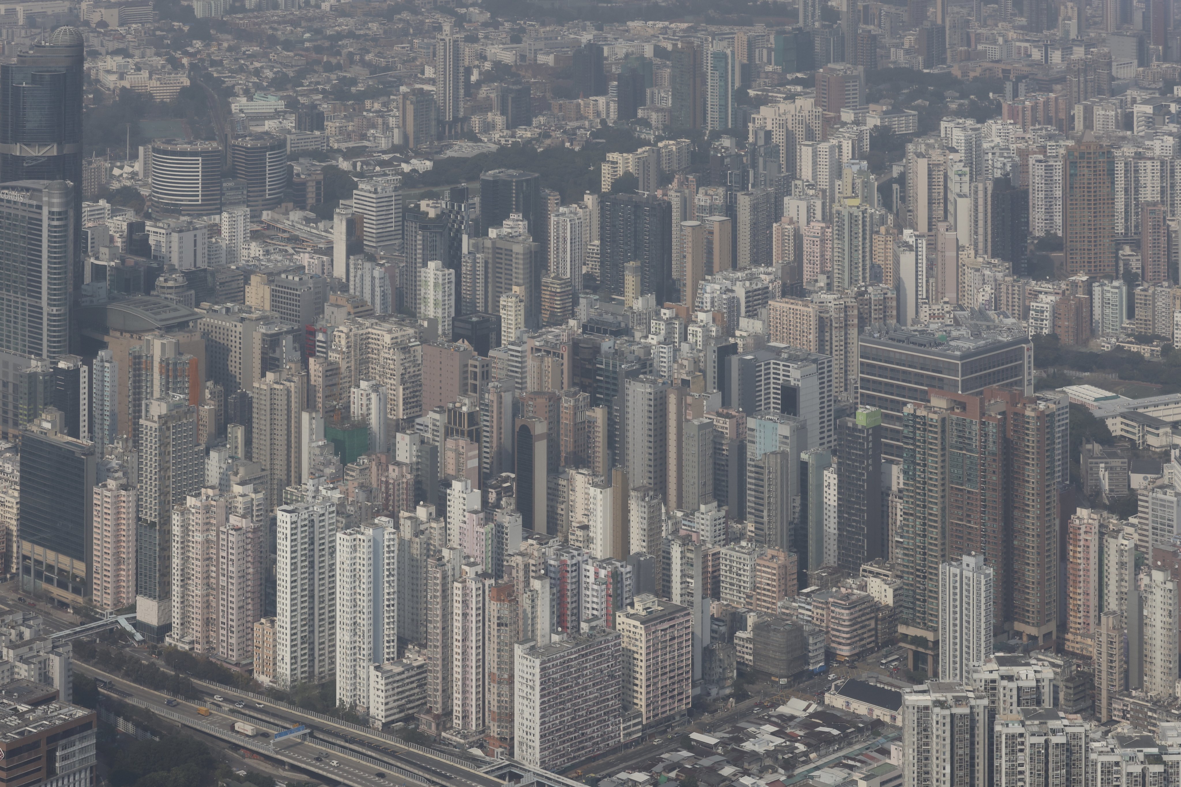 Residential buildings in Kowloon, pictured from Ritz-Carlton in West Kowloon on March 2, 2023. Photo: Jonathan Wong