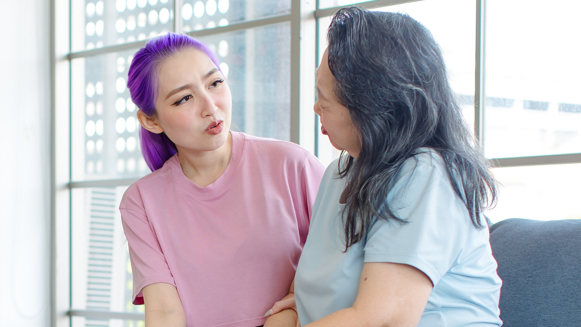 The woman said she feared her parents’ reaction to her hair as they believe such a colour is “weird”. Photo: SCMP composite