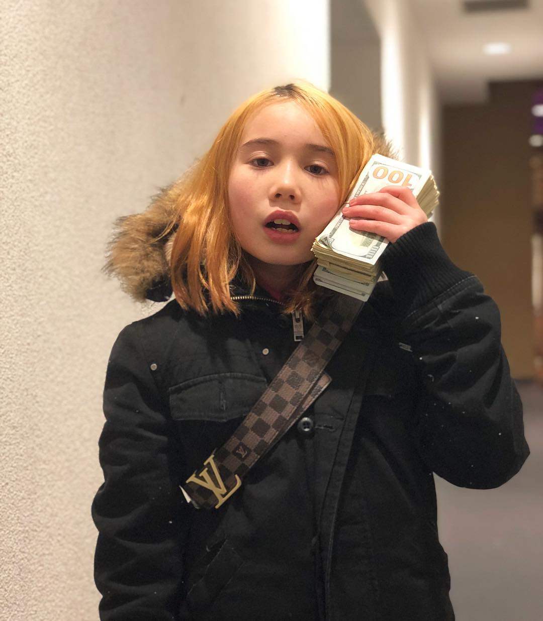 Lil Tay strikes a typical pose, in a picture from her Instagram account. Photo: Instagram via @liltay