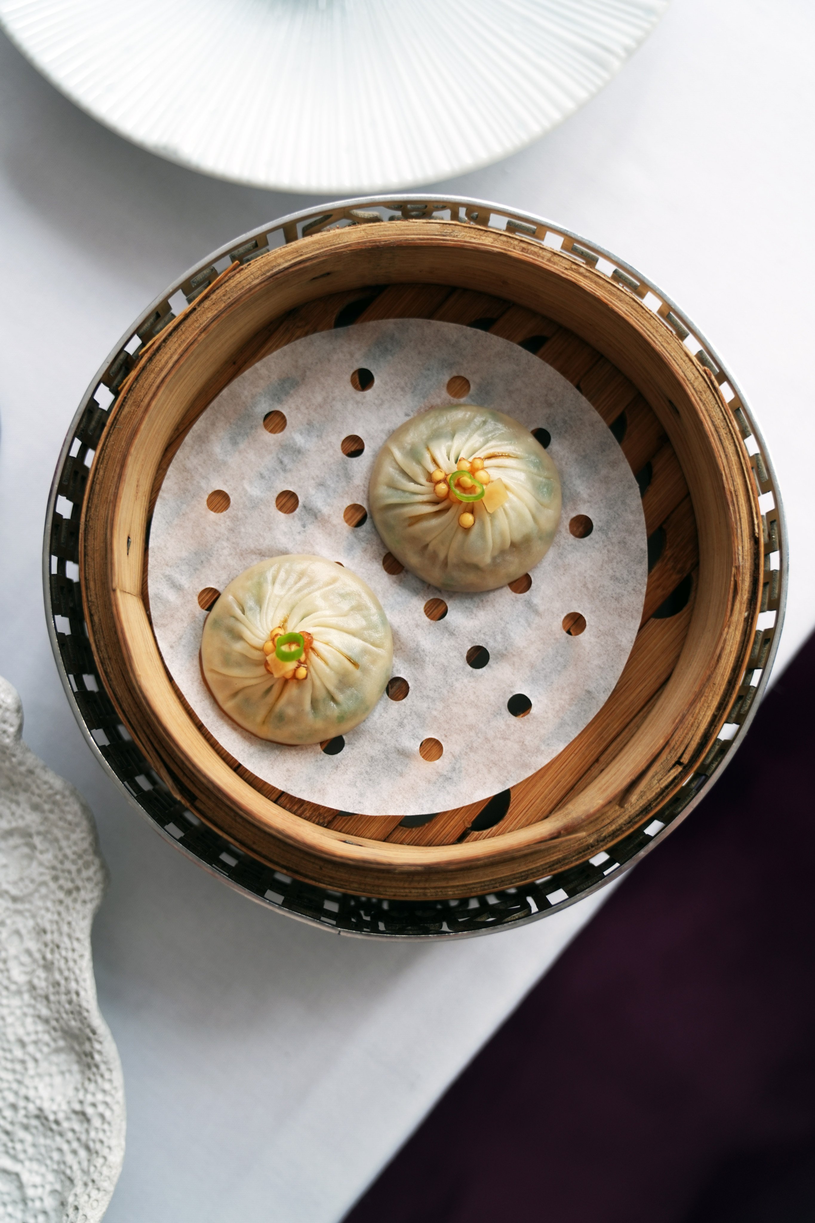 Iberian jamon Shanghai xiao long bao dumplings at the extraordinary four-hands dim sum dinner between Albert Adria and Andrew Wong. Photo: A.Wong x Albert Adria