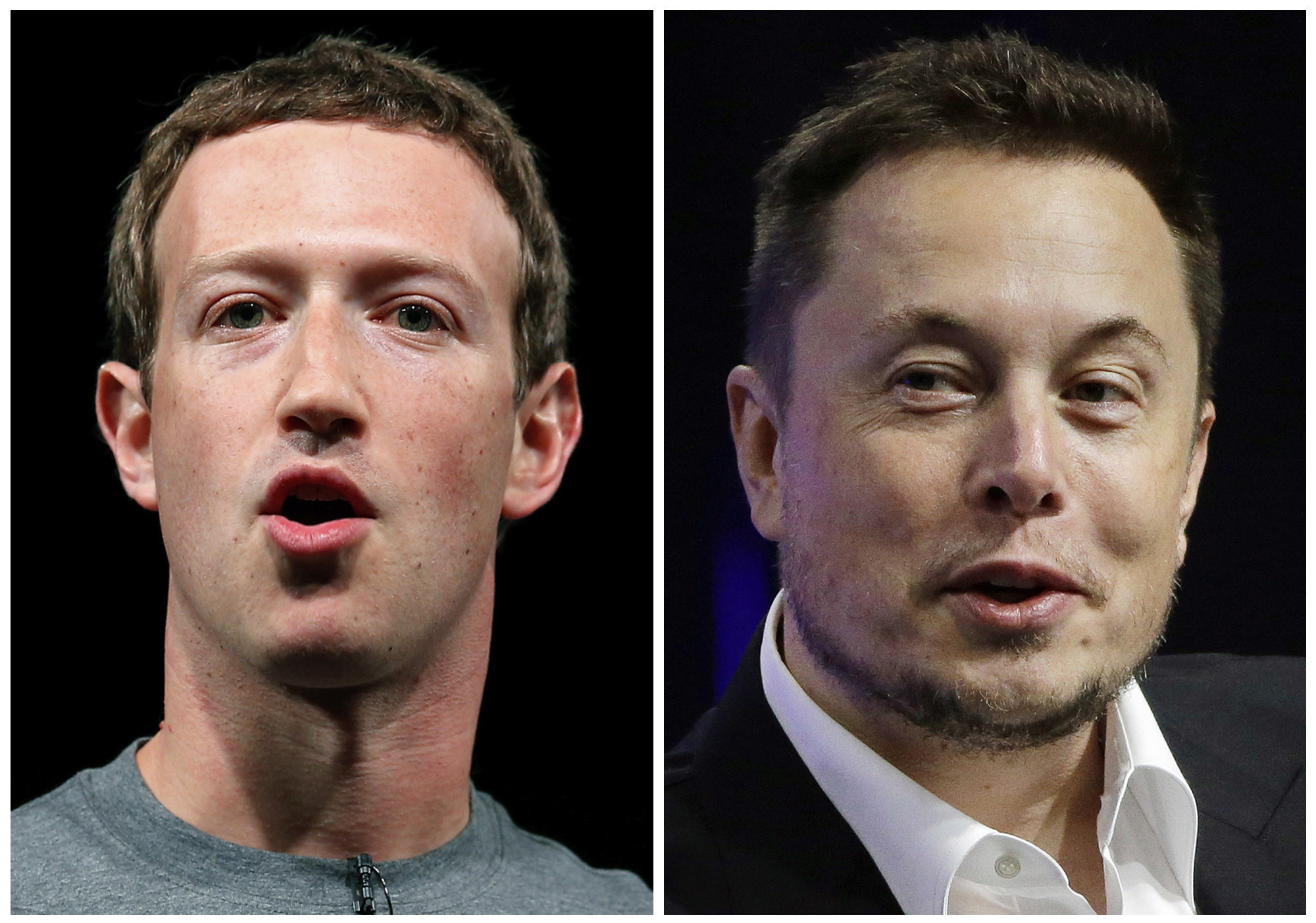 The prospect of the fight first surfaced in June after Elon Musk (right) challenged Mark Zuckerberg, who agreed.  Photos: AP