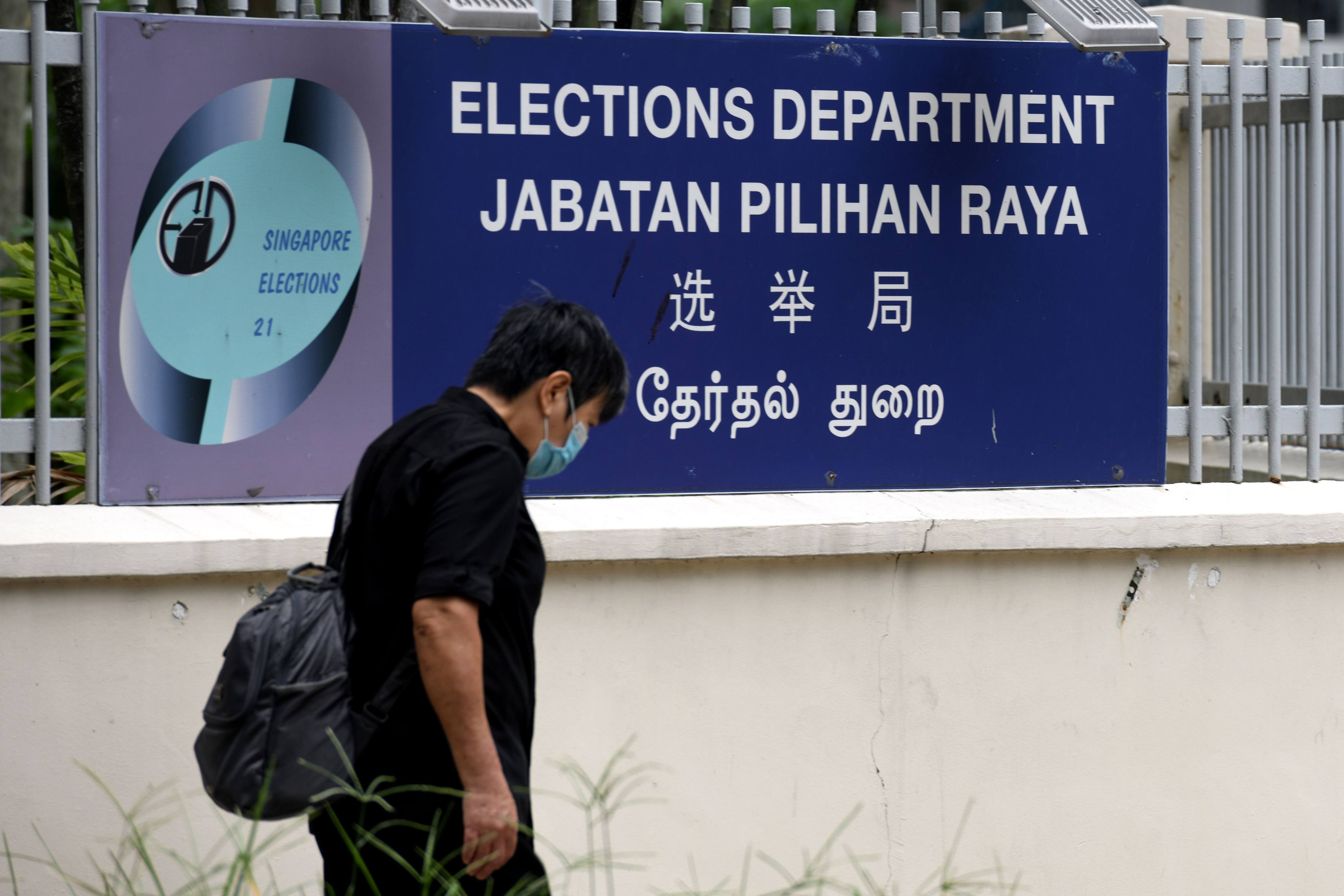 The Elections Department centre in Singapore. Photo: AFP