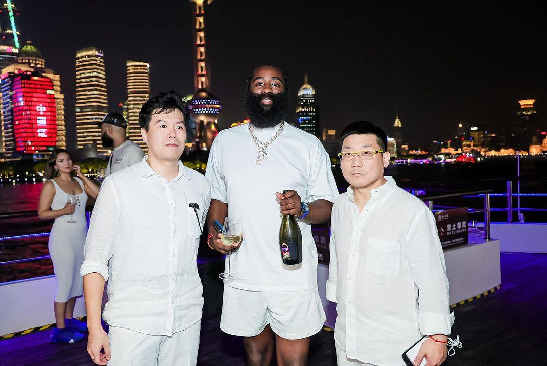 James Harden is back in China after a four-year absence. His promotional tour took in the launch of his personal wine brand in the country at a Shanghai event. Photo: Instagram/@jharden13 