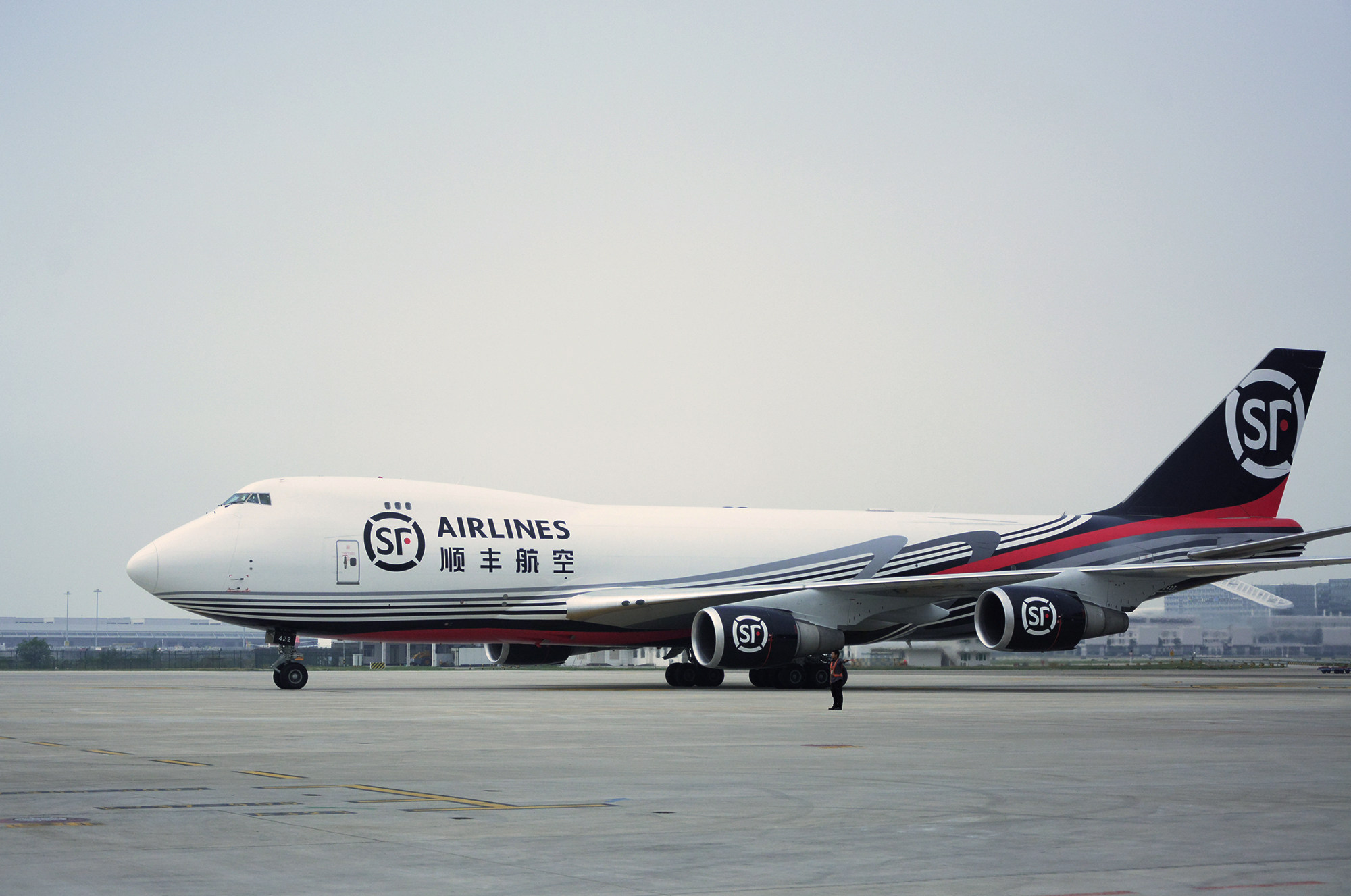 An undated photograph of a Boeing 747-400ERF freight aircraft with SF Airlines’ livery at the Bao’an airport in Shenzhen. Photo: SF Airlines
