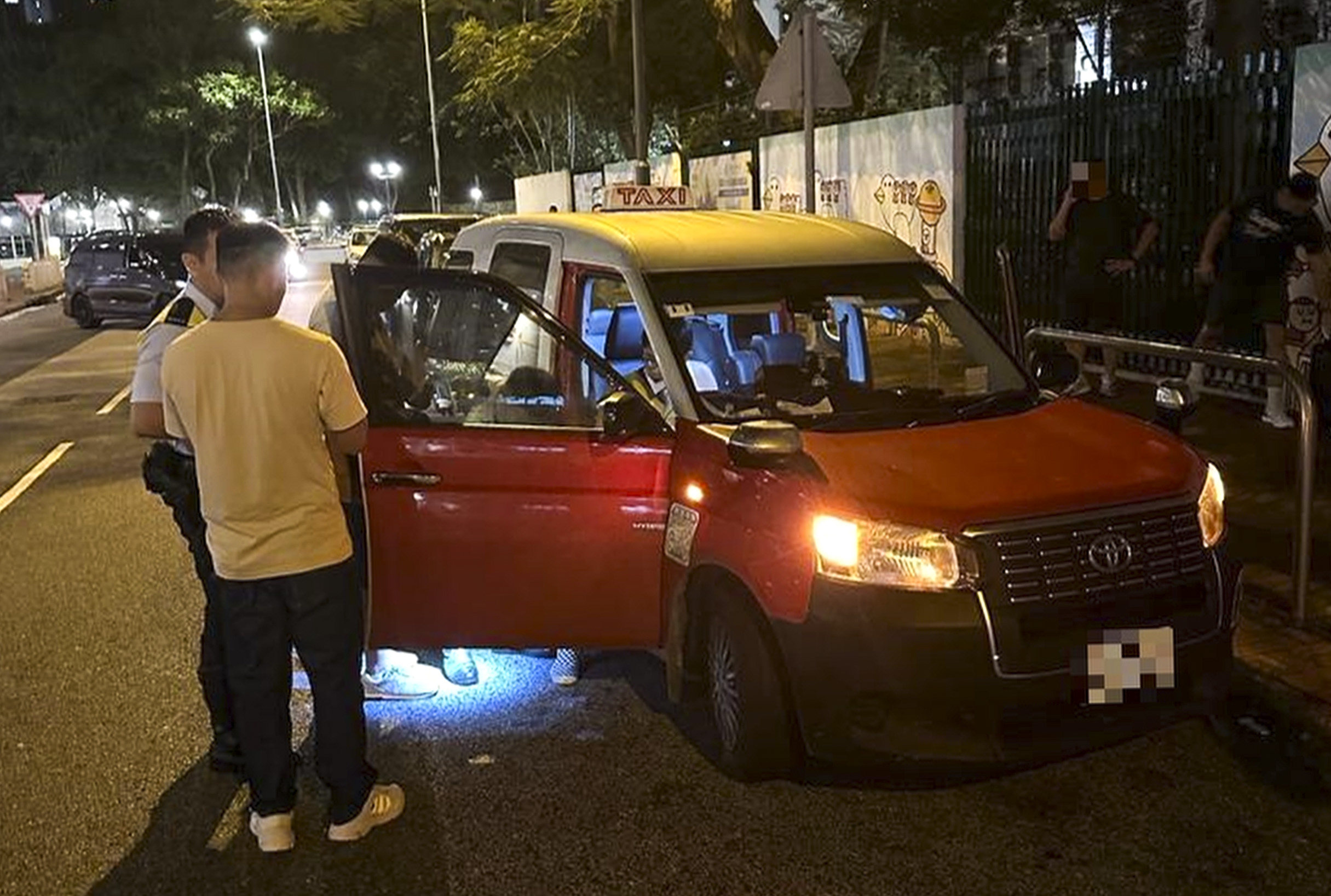 The two taxis in the latest arrests have also been impounded for police inspection. Photo: Handout