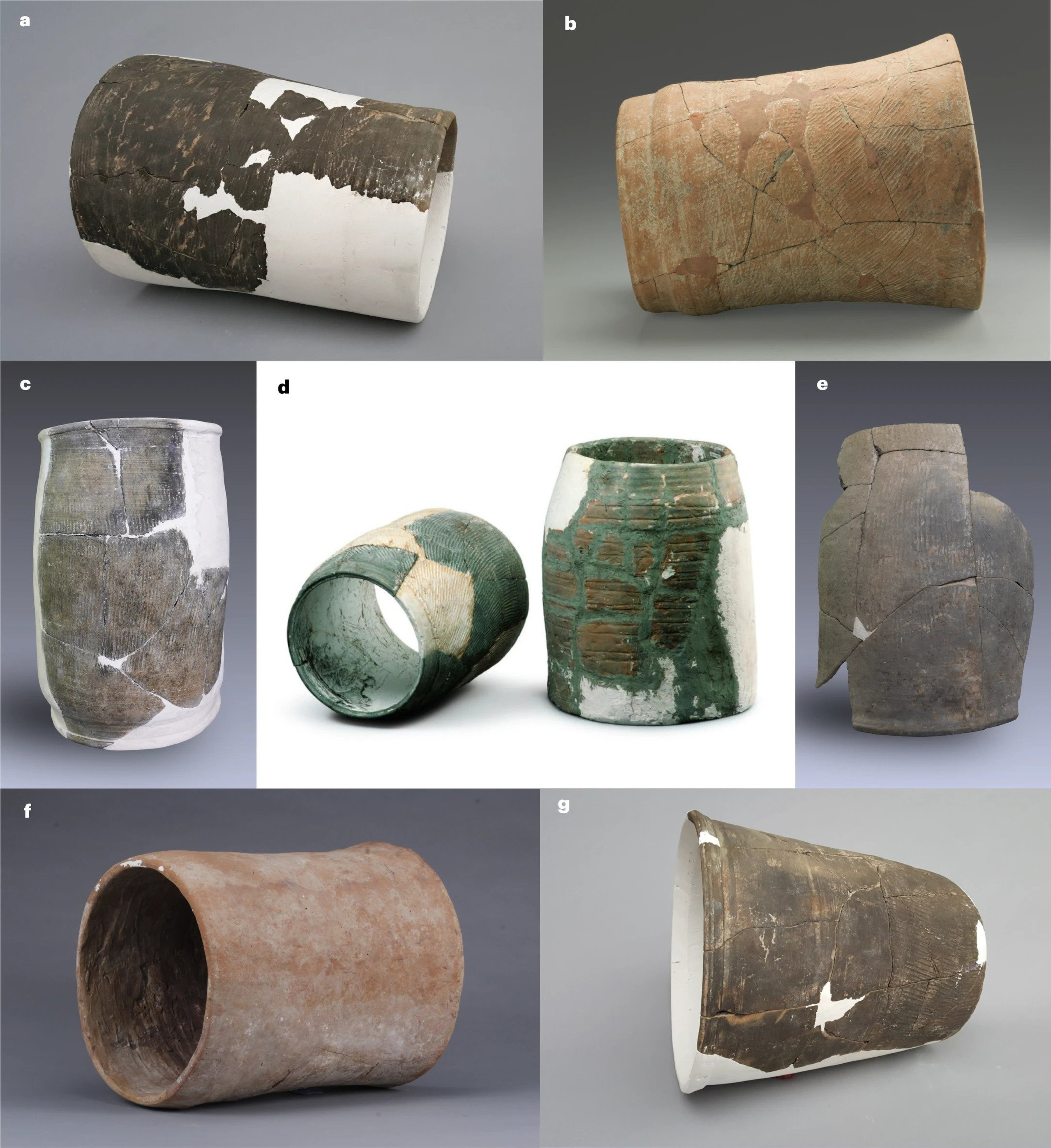 Ceramic drainage pipes excavated from the Pingliangtai site point to the existence of a communal, rather than a centralised, ancient society. Photo: Handout