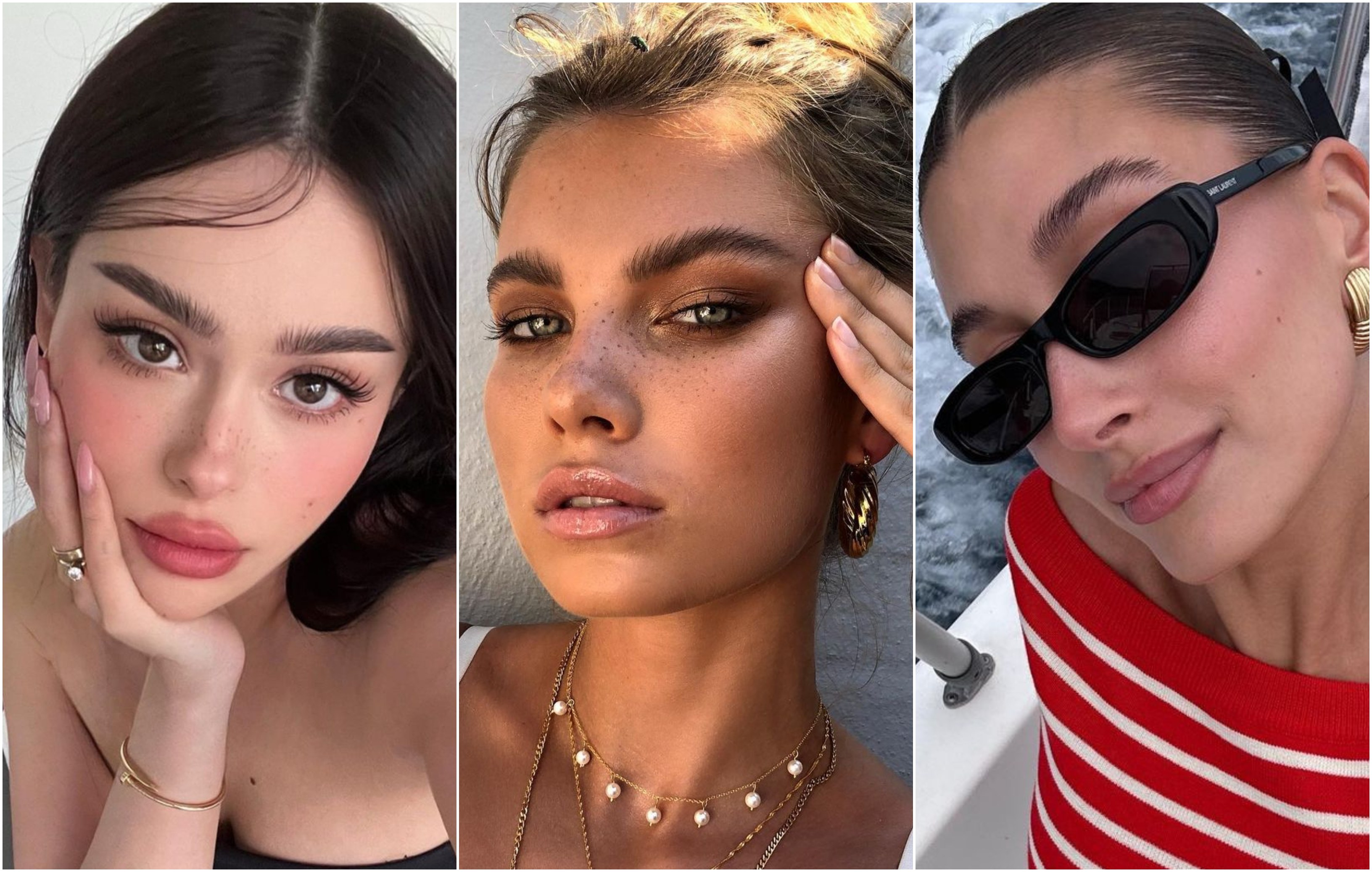 Strawberry girl make-up, latte girl make-up and tomato girl summer are among this year’s hottest beauty trends on TikTok. Photos: @hayley_bui, @taniellejaimua, @haileybieber/Instagram