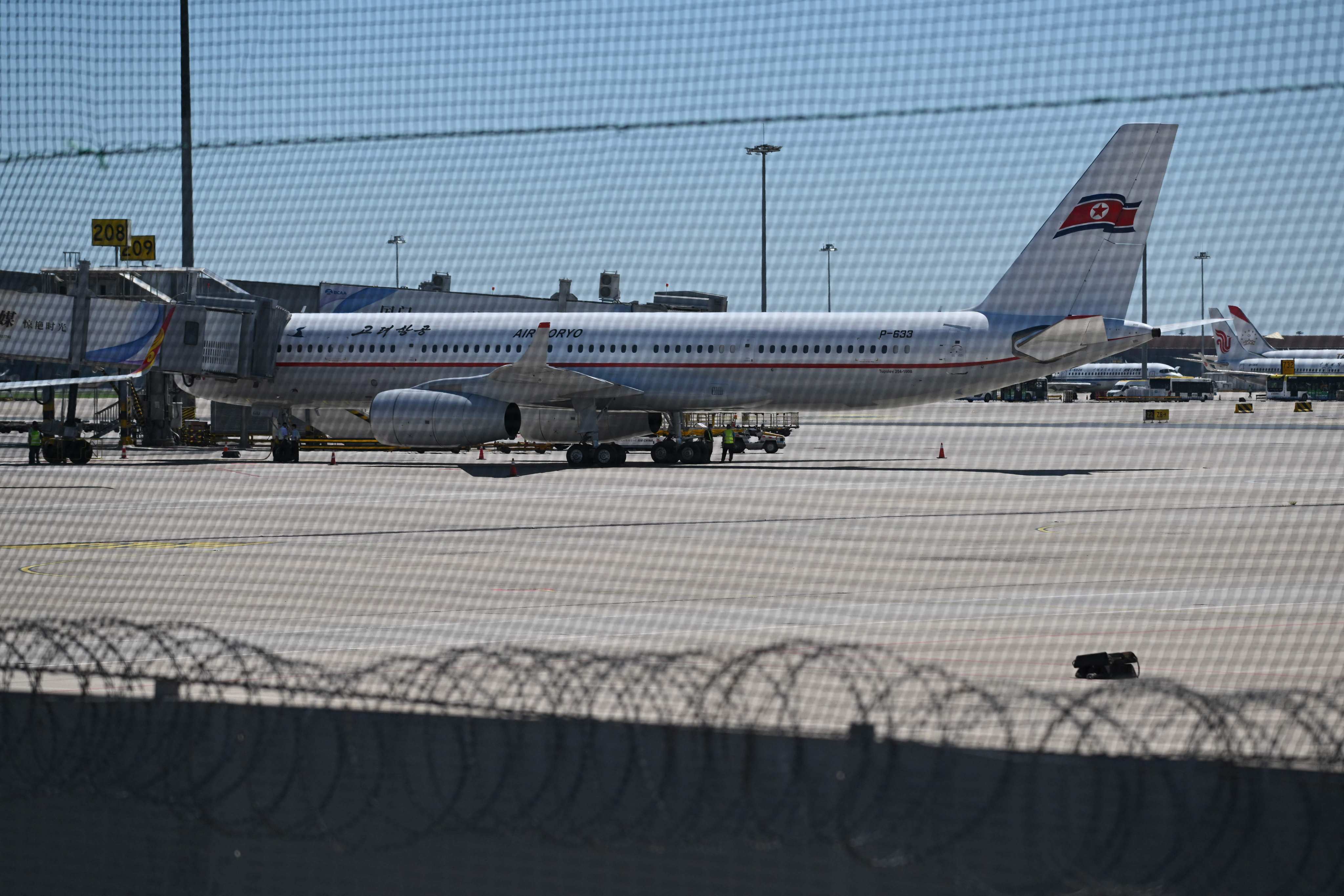 An Air Koryo plane is seen at the Beijing Capital International Airport on Tuesday. Photo: AFP