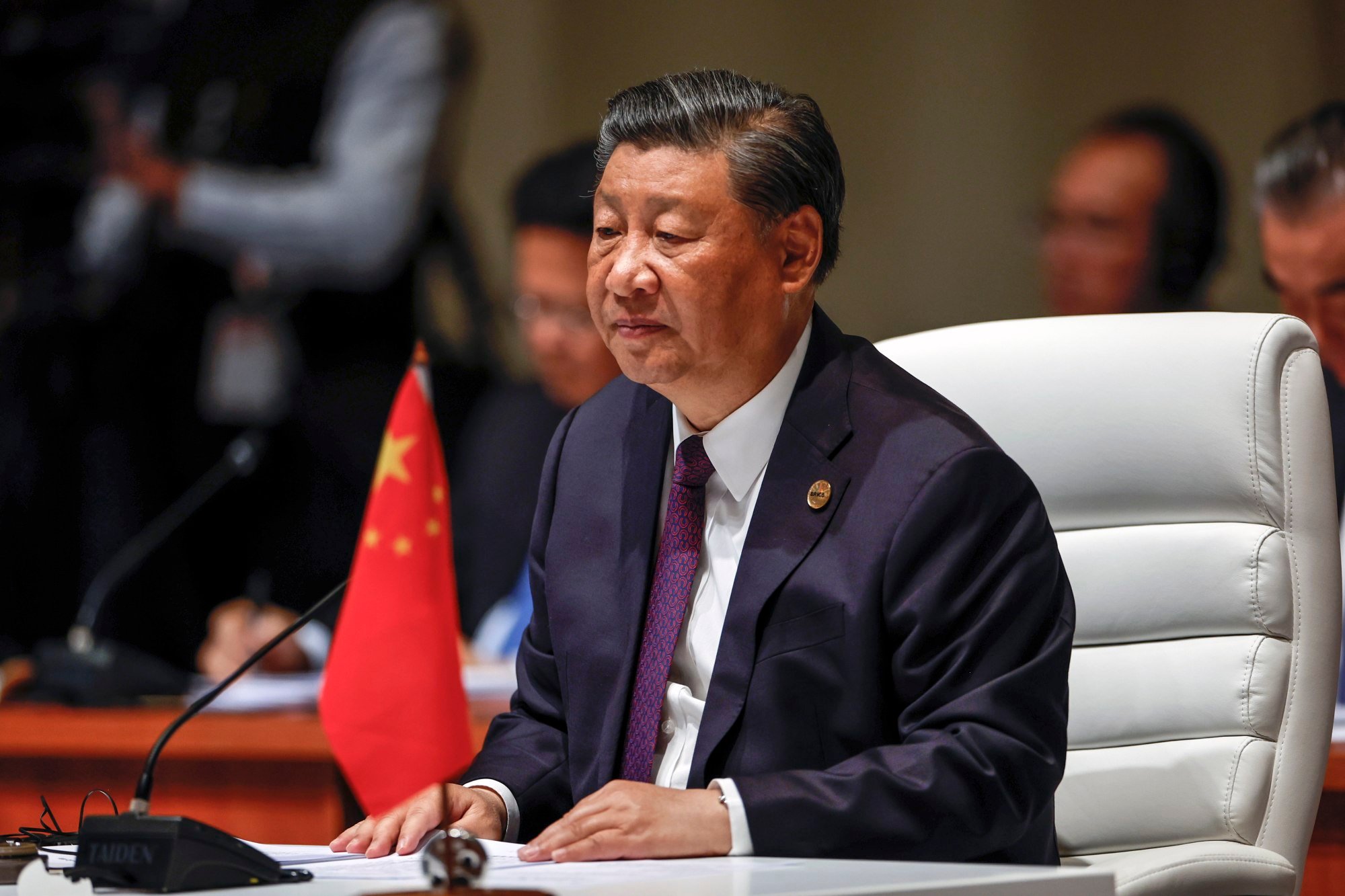 Chinese President Xi Jinping said international rules should not be dictated by those with the strongest muscles or loudest voices. Photo: EPA-EFE