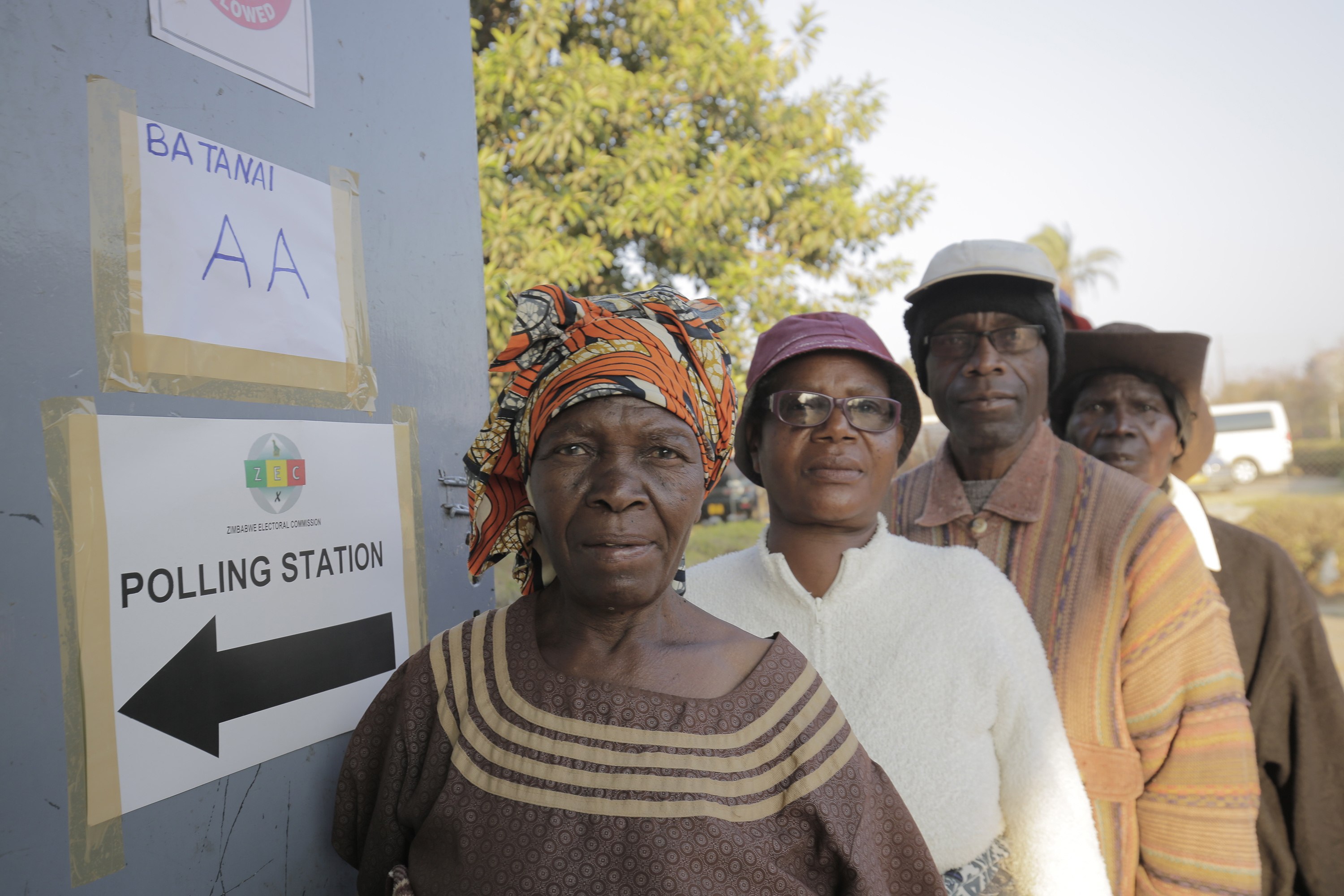 Zimbabweans wait in a line to cast their votes in the 2023 general election in Epworth, Harare on Wednesday. Photo: EPA-EFE