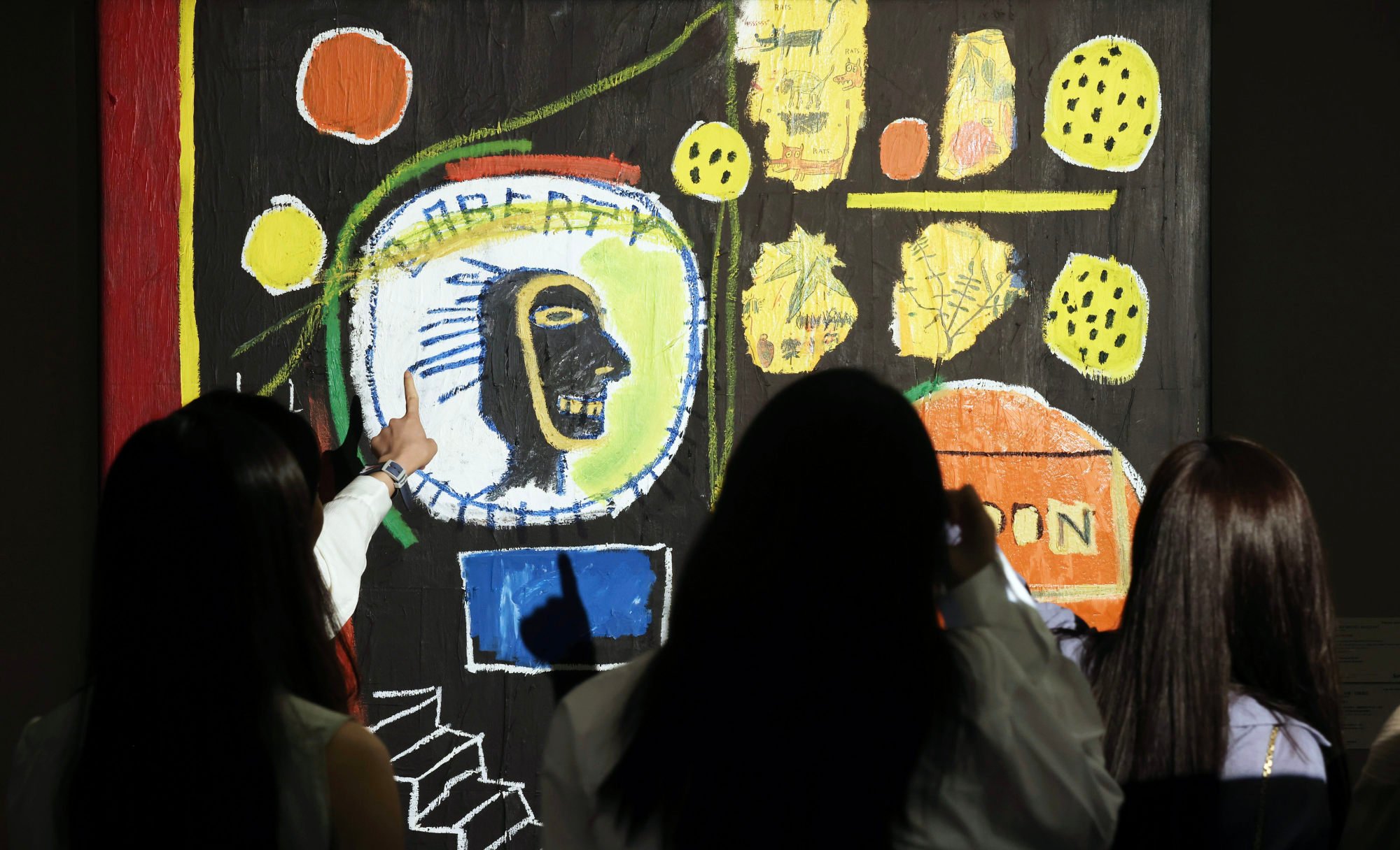Jean-Michel Basquiat’s Moon View being previewed in Hong Kong. Photo: Jonathan Wong