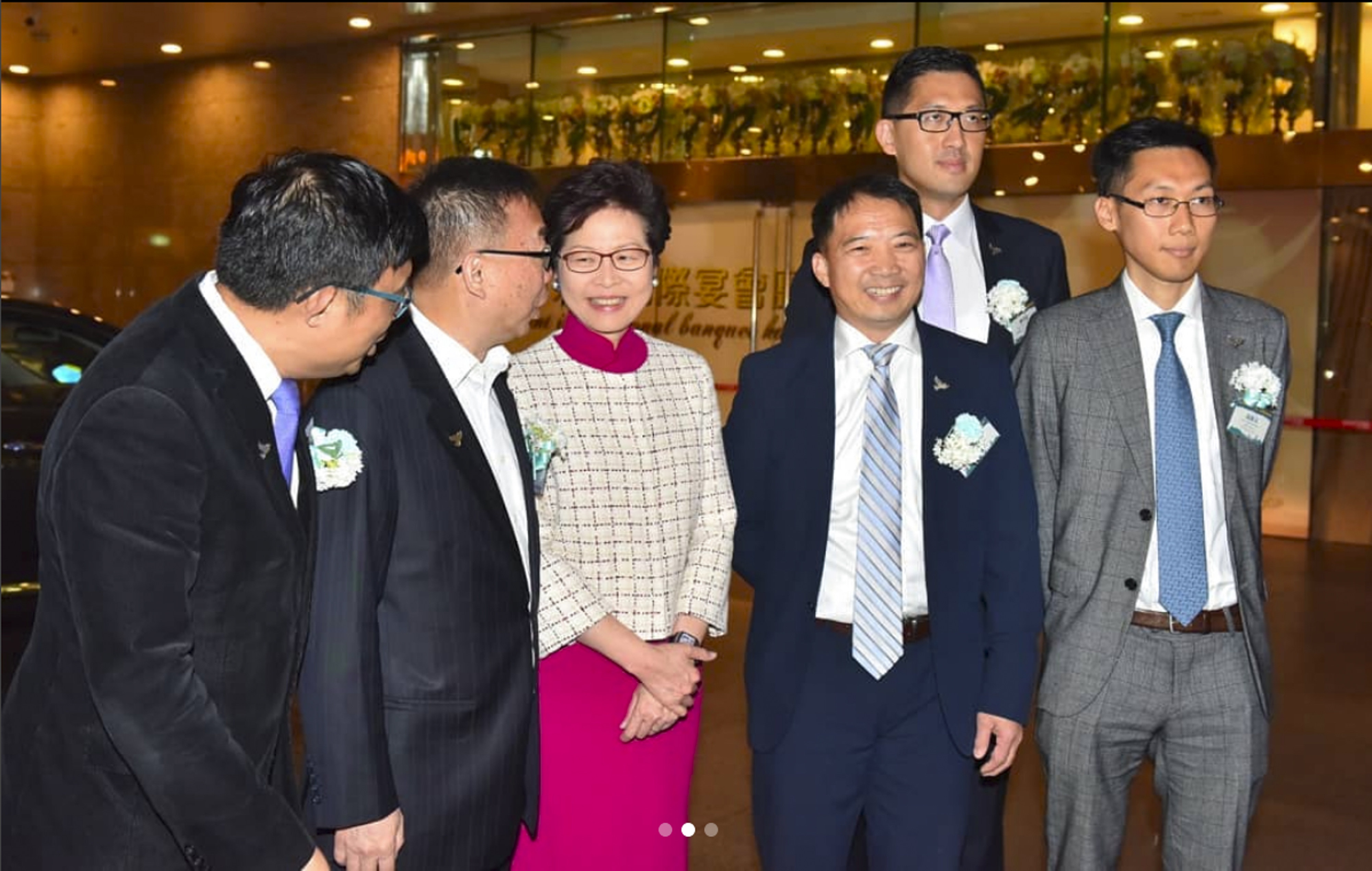 The city’s Democratic Party hosted then leader Carrie Lam (centre) at its 2019 fundraiser event. Photo: Instagram