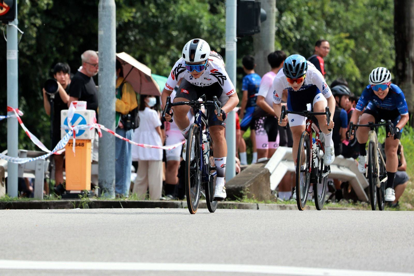 Ceci Lee, pictured on her way to victory at this year’s Hong Kong National Road Race Championships, is chasing a medal at her first Asian Games. Photo: Handout