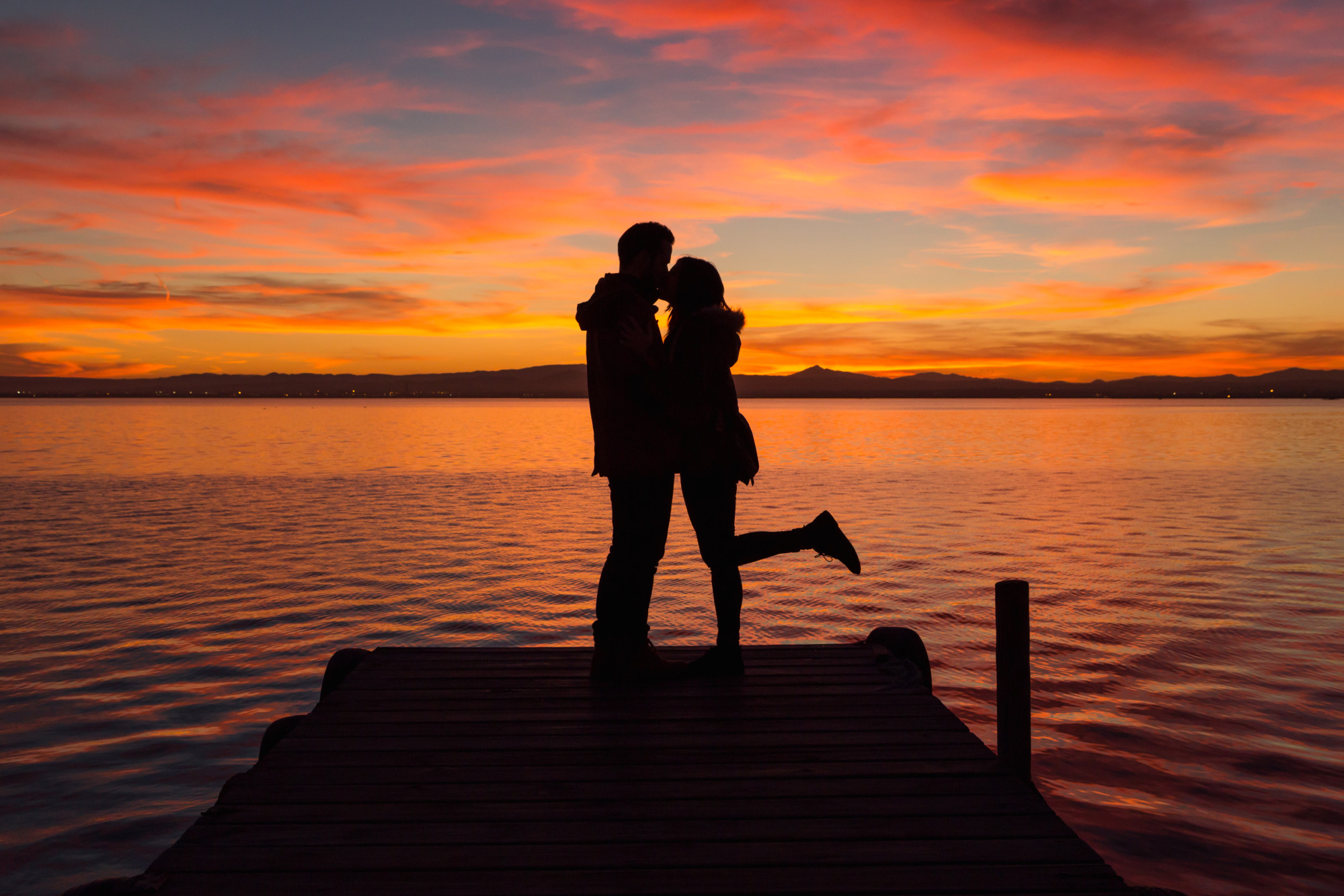 The couple were locked in a passionate embrace by the side of a lake when the man’s eardrum ruptured. Photo: Shutterstock
