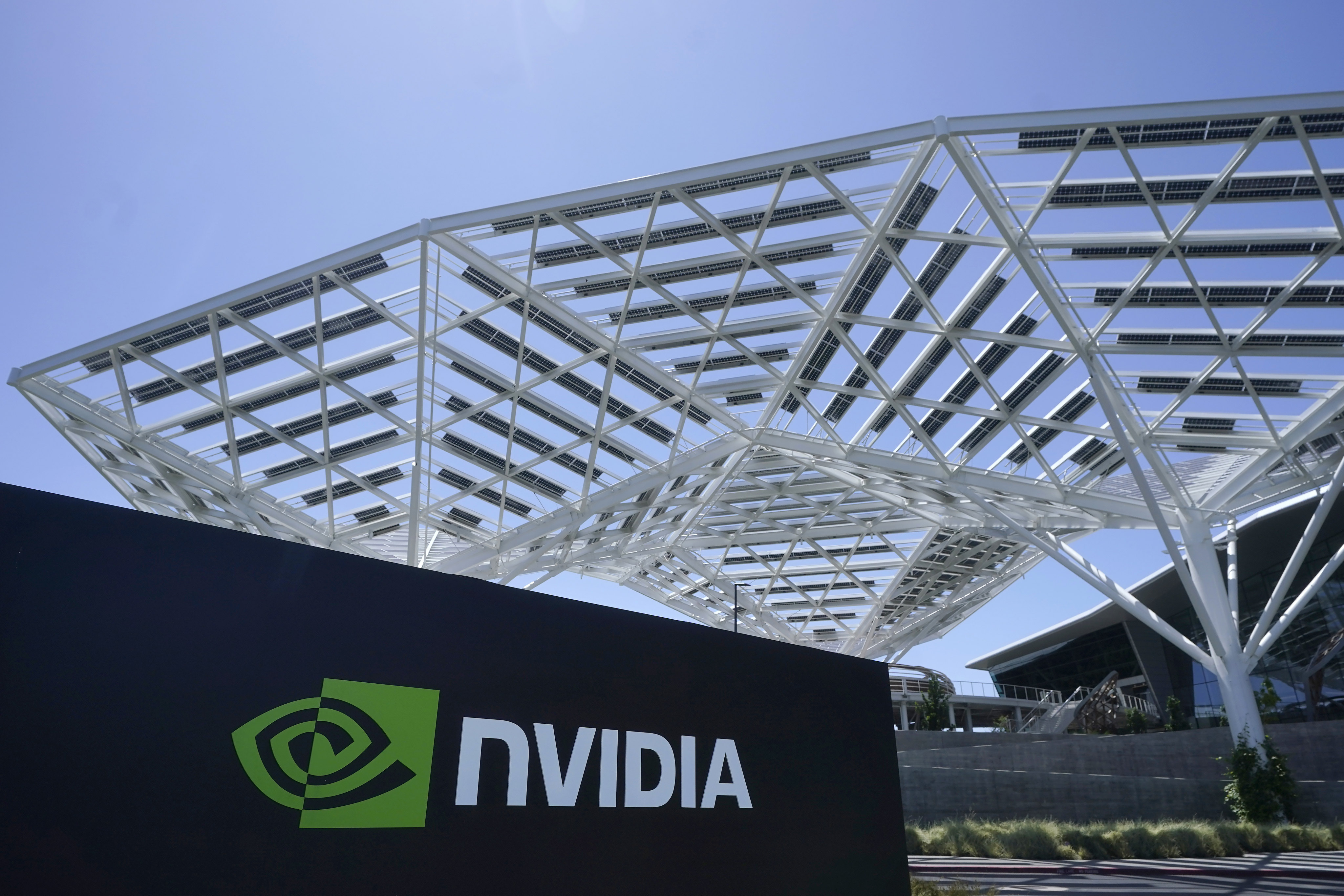 The facade of Nvidia Corp's headquarters in Santa Clara, California, is seen on May 31, 2023. Photo: AP