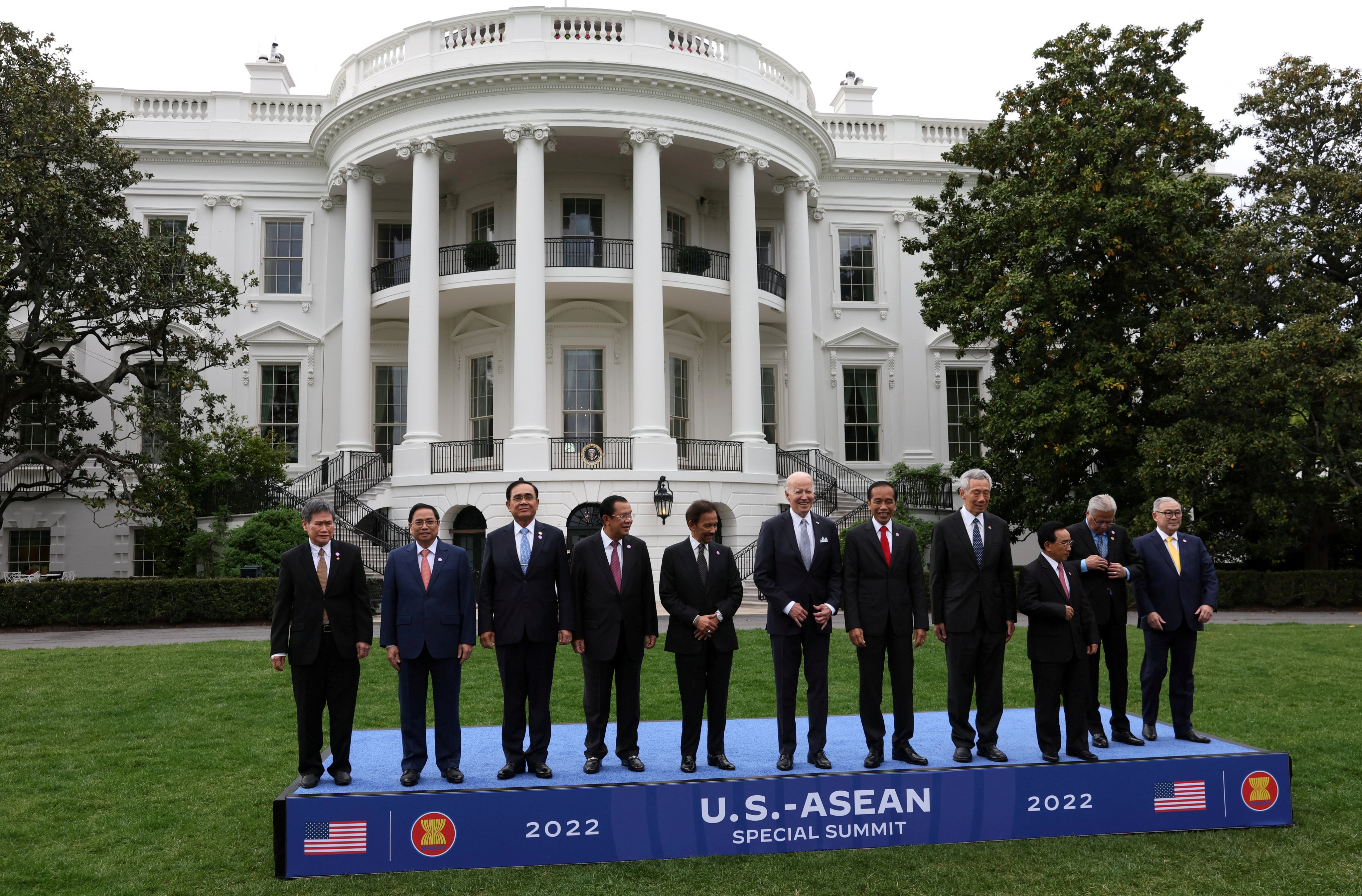 US President Joe Biden poses for a group photograph with Asean leaders during a special US-Asean summit at the White House in May last year. Photo: Reuters