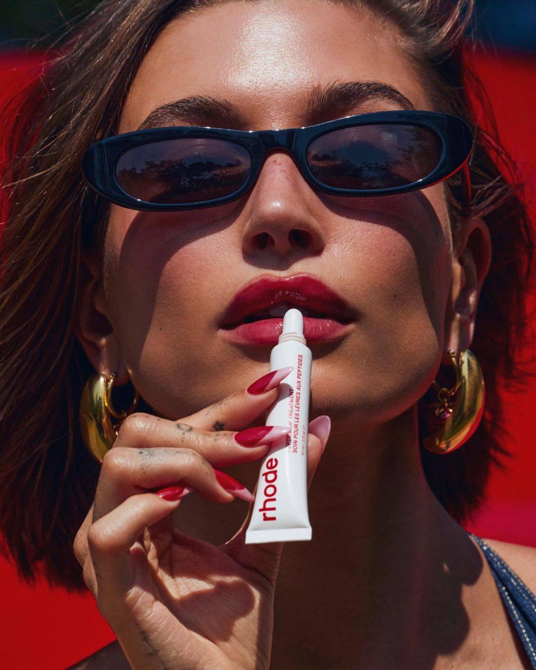 Hailey Bieber, who founded her make-up brand Rhode, has kicked off plenty of beauty trends on TikTok lately. Photo: @rhode/Instagram