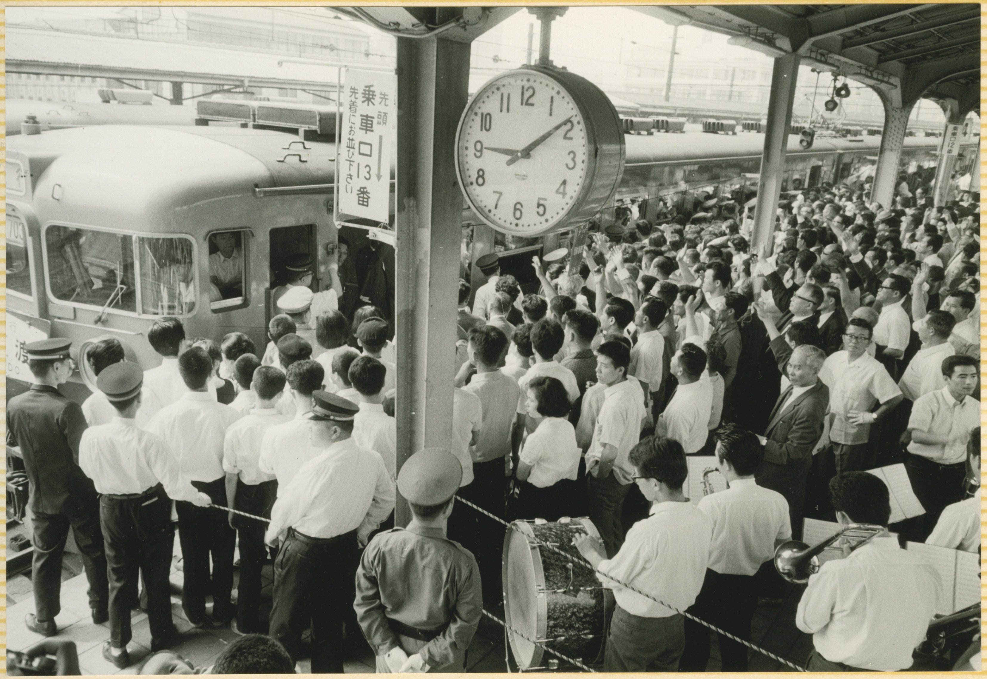 North Koreans in Japan board a train to the port city of Niigata circa 1959-1967. Photo: Handout
