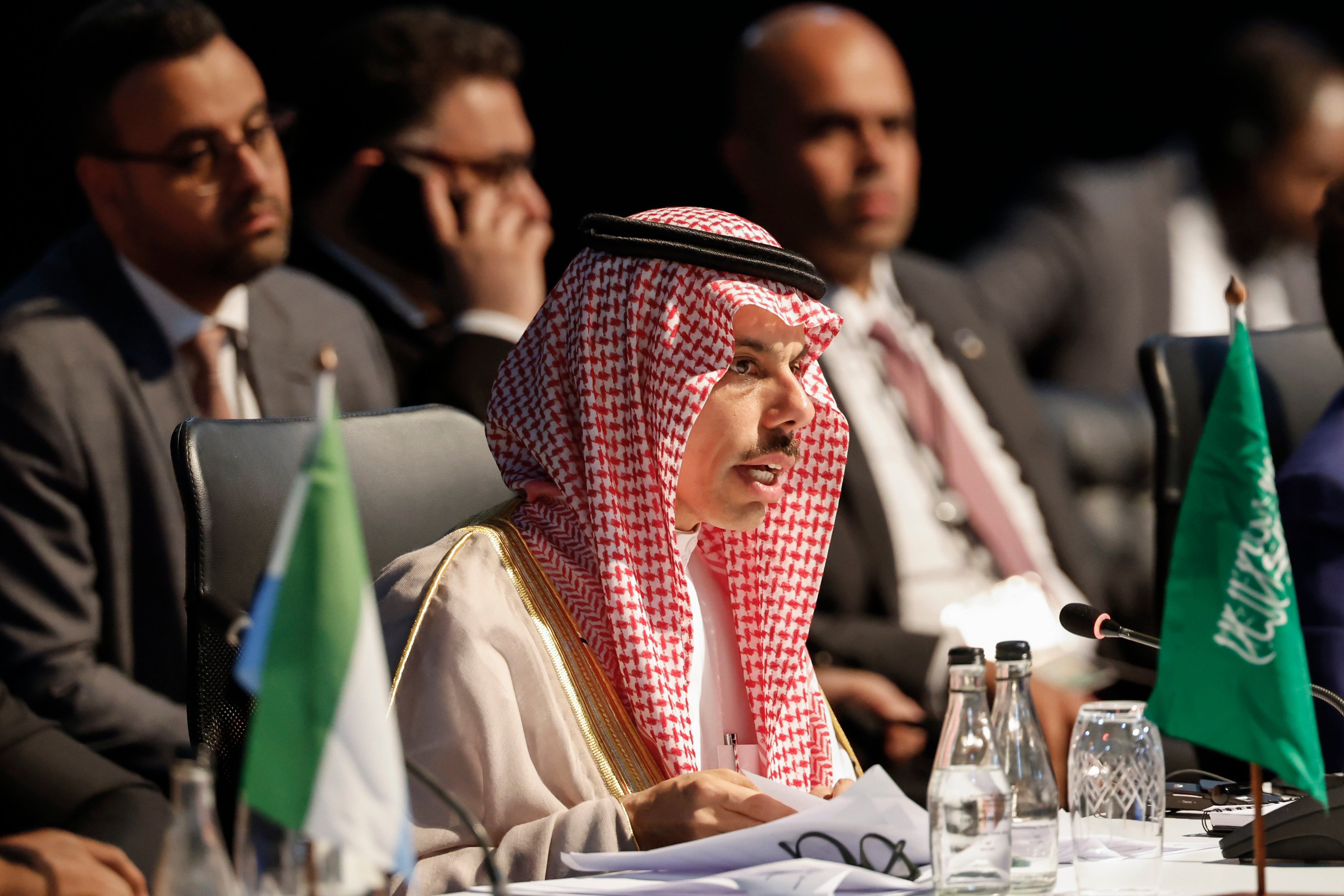 Saudi Arabia’s Foreign Minister Faisal bin Farhan Al Saud at the 2023 Brics summit in Johannesburg on Thursday. Photo: AP 