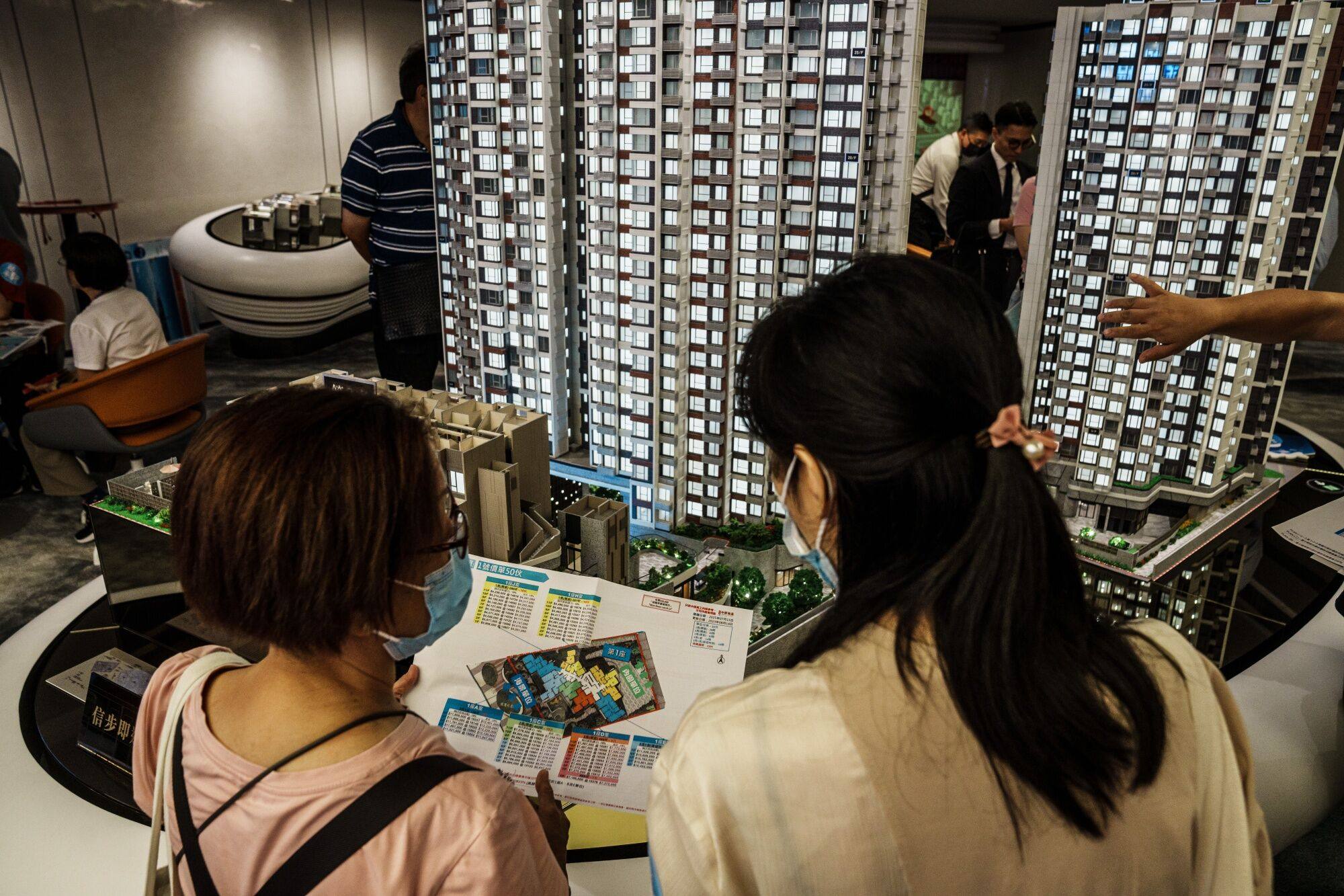 A model of the Coastline residential project being developed by CK Asset Holdings. Photo: Bloomberg