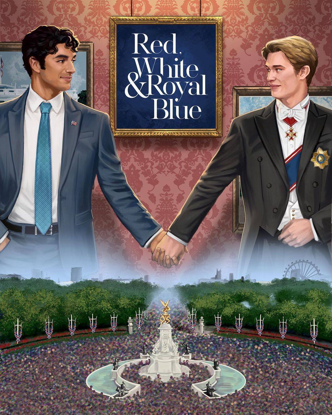 Amazon Prime’s LGBT romance film Red, White & Royal Blue is based on Casey McQuiston’s best-selling novel of the same name. Photos: @rwrbonprime, @vkelleyart/Instagram
