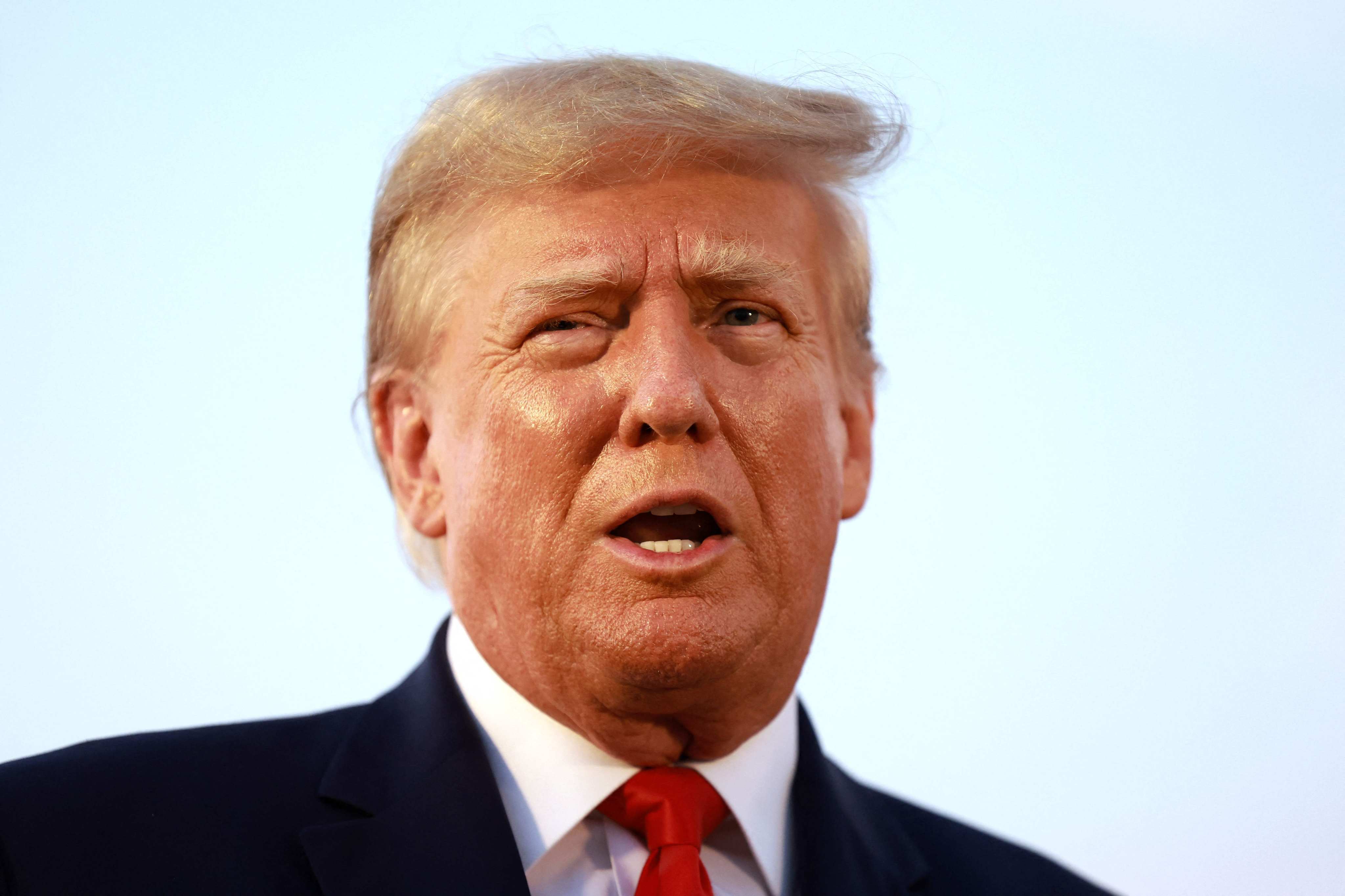 Former US president Donald Trump at Atlanta Hartsfield-Jackson International Airport last week. Photo: AFP