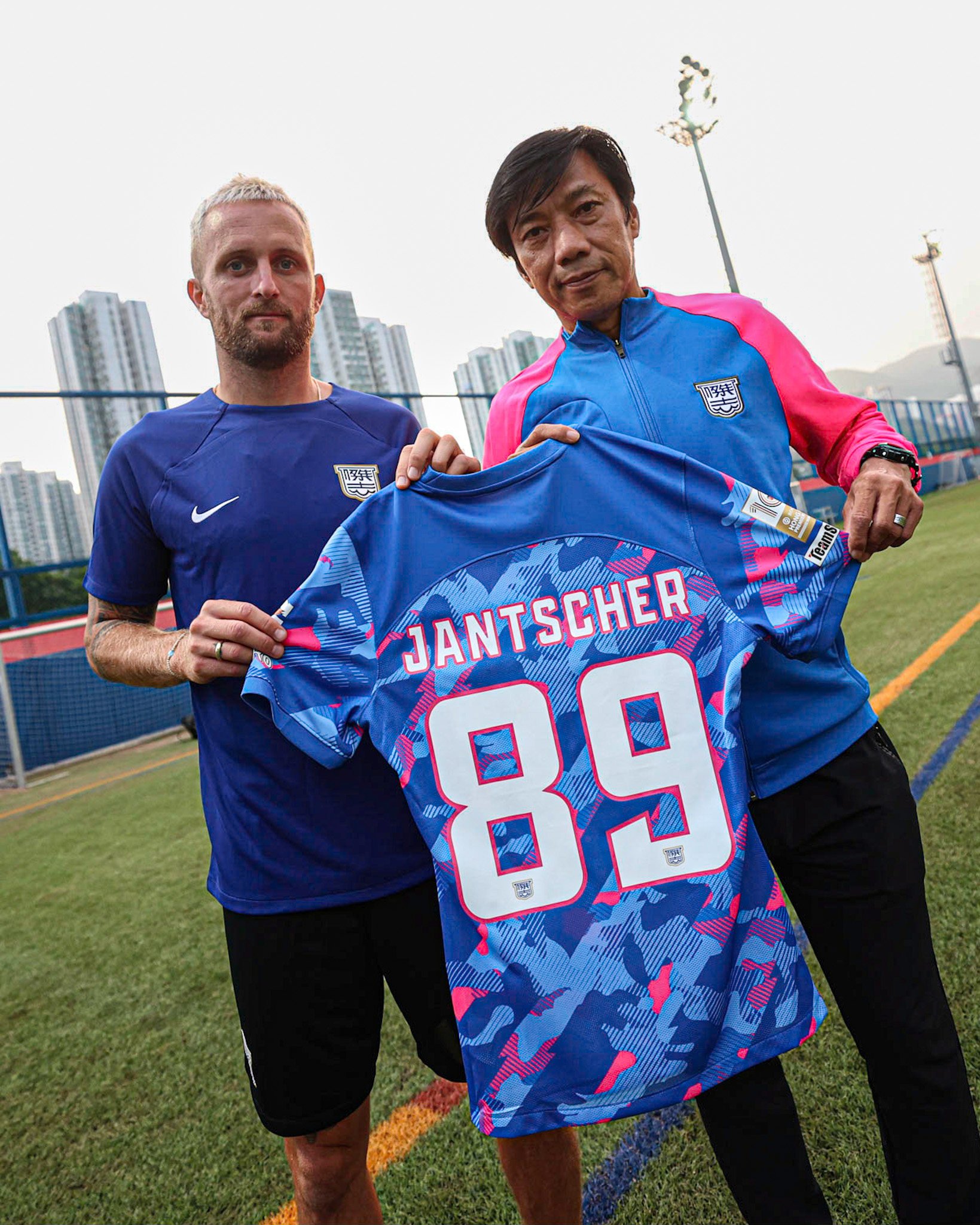 Kitchee head coach Alex Chu Chi-kwong (right) expects new striker Jakob Jantscher to add depth to his squad ahead of their assault on the AFC Champions League. Photo: Handout