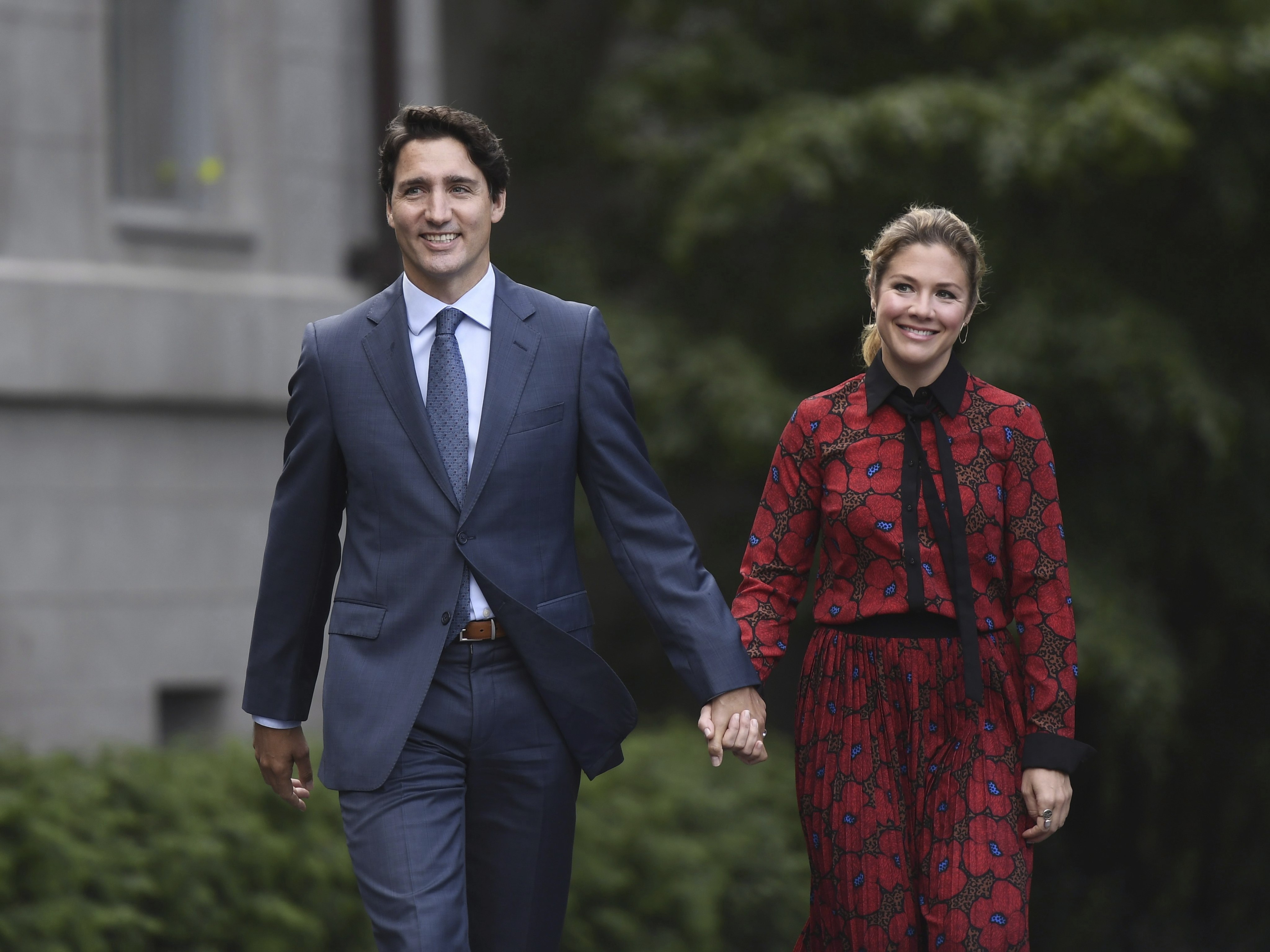 Canada’s Prime Minister Justin Trudeau and his wife, Sophie Gregoire Trudeau, arrive at Rideau Hall in Ottawa, Ontario in 2019. The Canadian prime minister and his wife announced Wednesday, Aug. 2, 2023, that they are separating after 18 years of marriage. Photo: AP