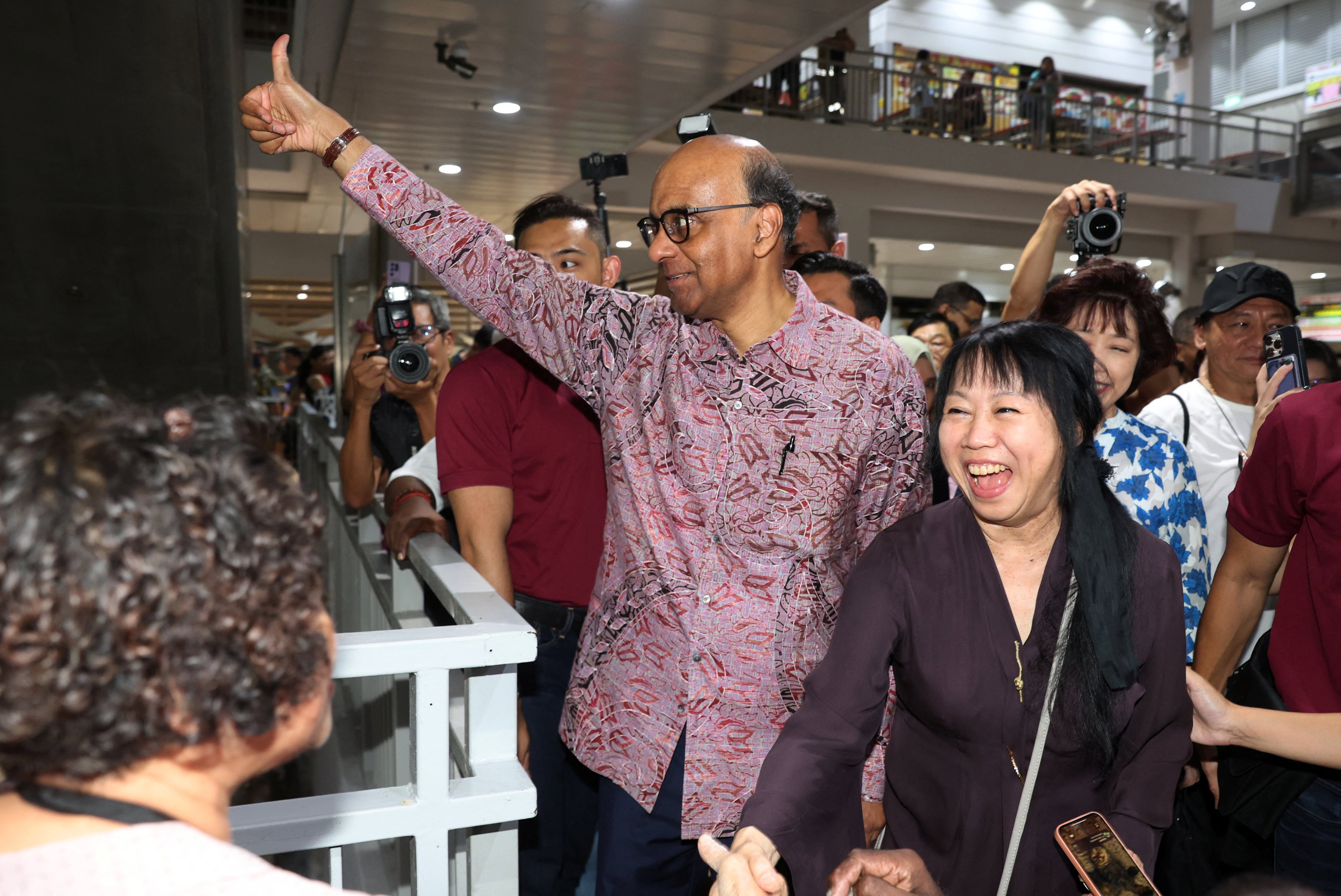 Tharman Shanmugaratnam said he was “truly humbled” by the resounding result. Photo: Reuters