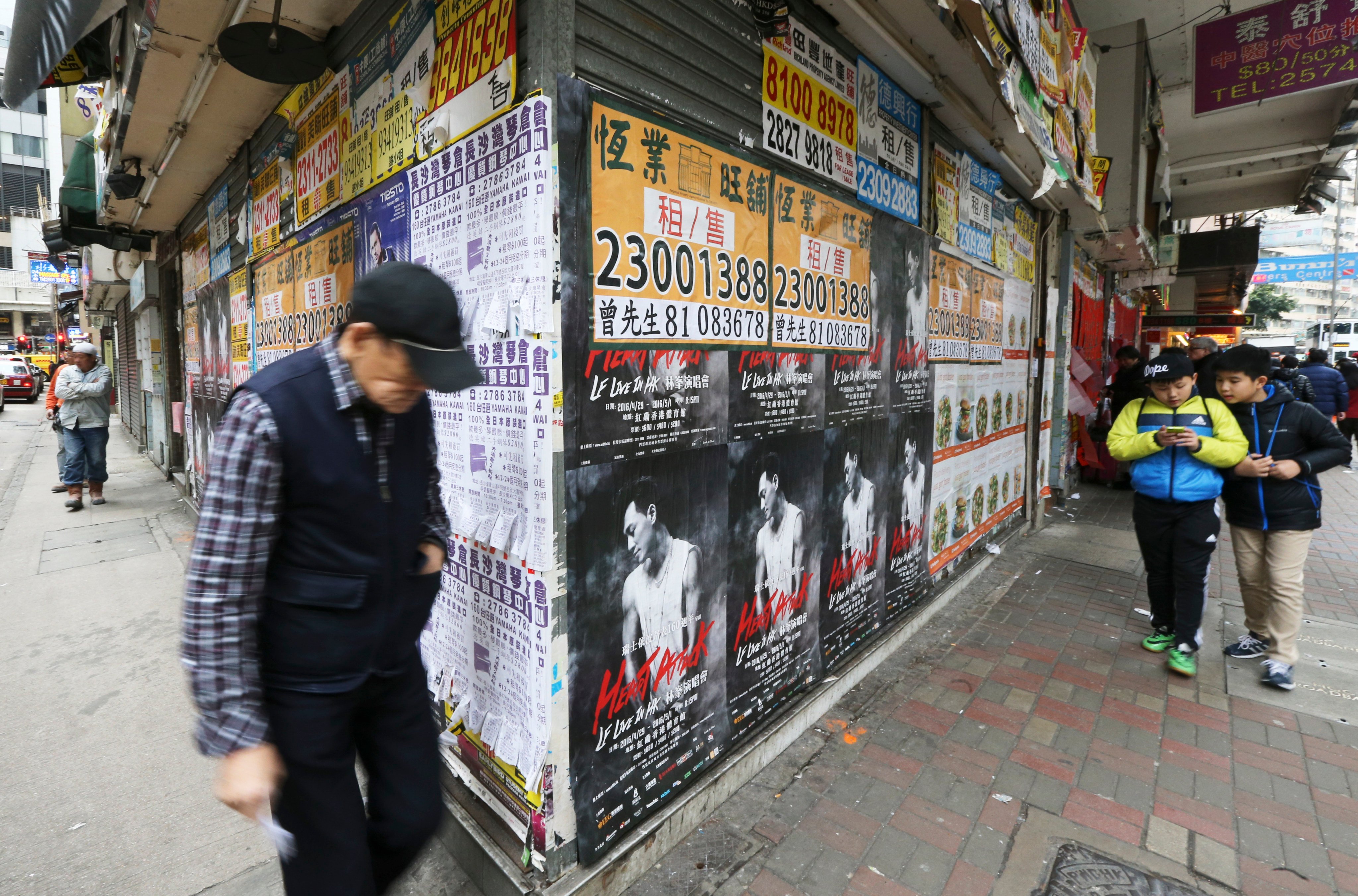 An empty shop in the popular shopping district of Wanchai. The retail segment was one of the hardest hit in Hong Kong after the unprecedented social unrest of 2019 was immediately followed by the coronavirus pandemic. Photo: Felix Wong