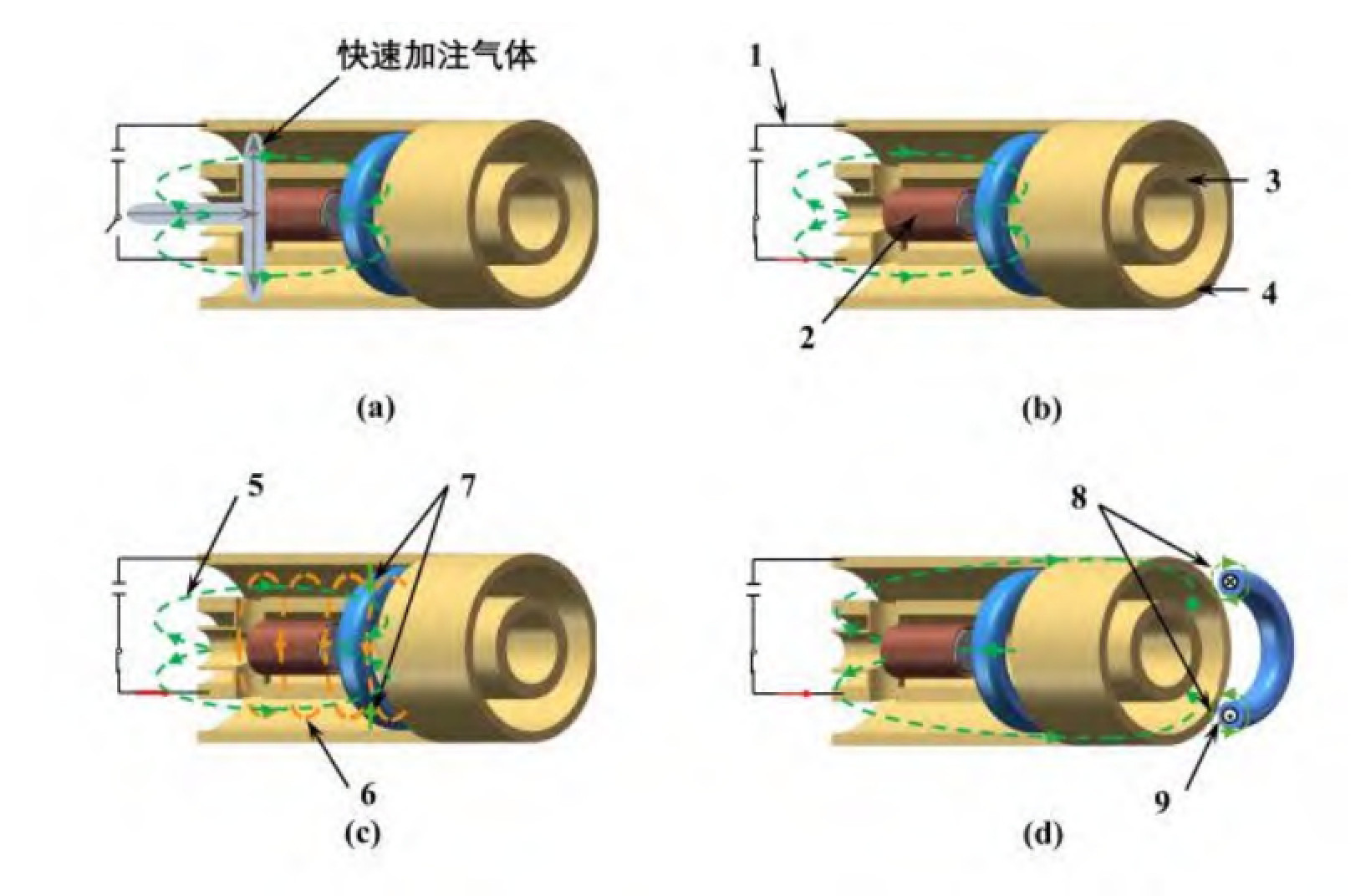 Research diagrams show a magnetised coaxial gun generating a high-speed plasma ring. Image: National University of Defence Technology