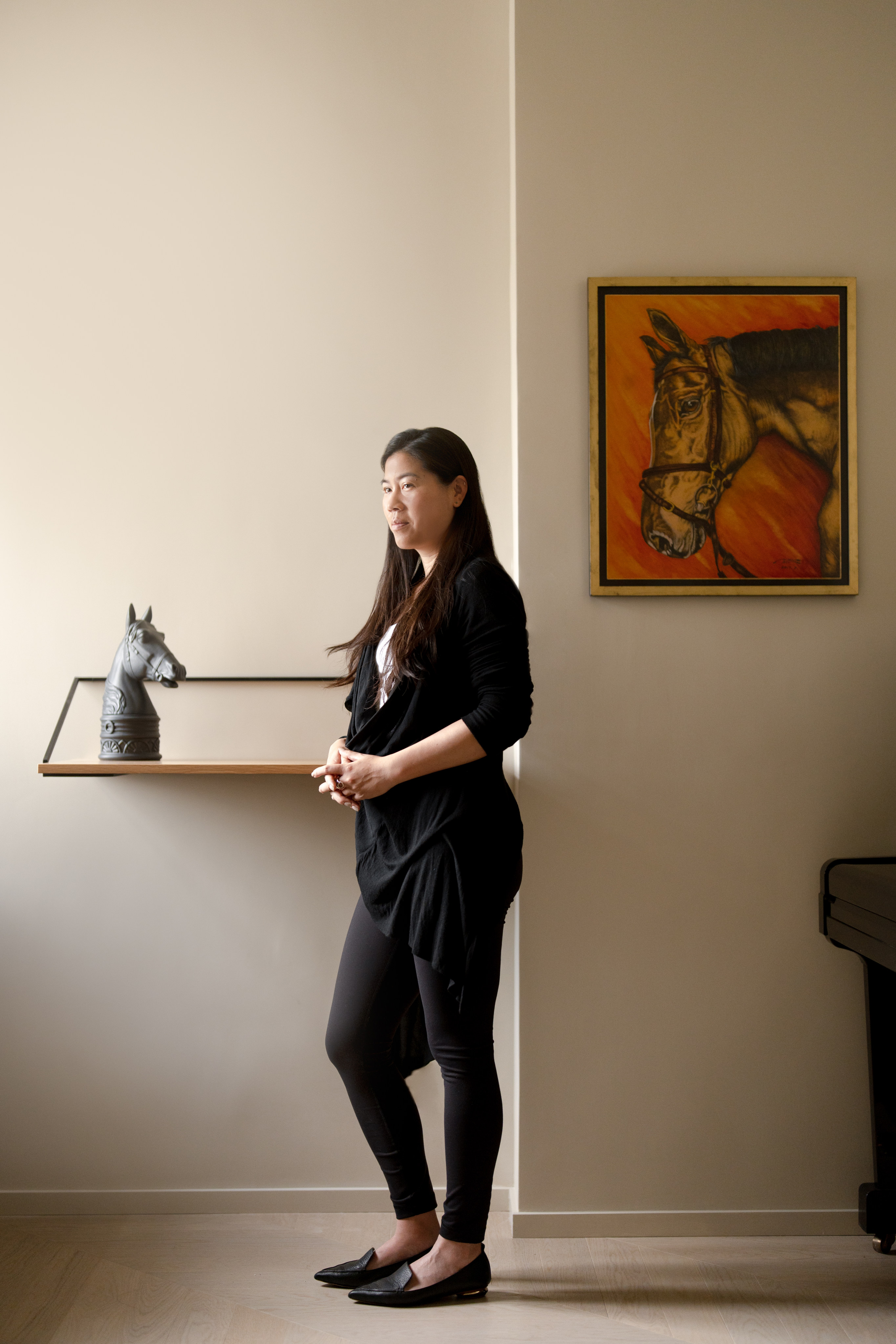 Raena Leung Hou-ling in her Mid-levels flat designed by Kasawoo. Photo: Common Studio