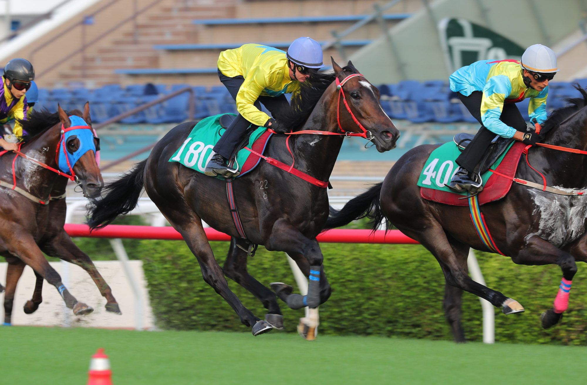 Lucky Sweynesse trials at Sha Tin on Monday morning. Photo: Kenneth Chan