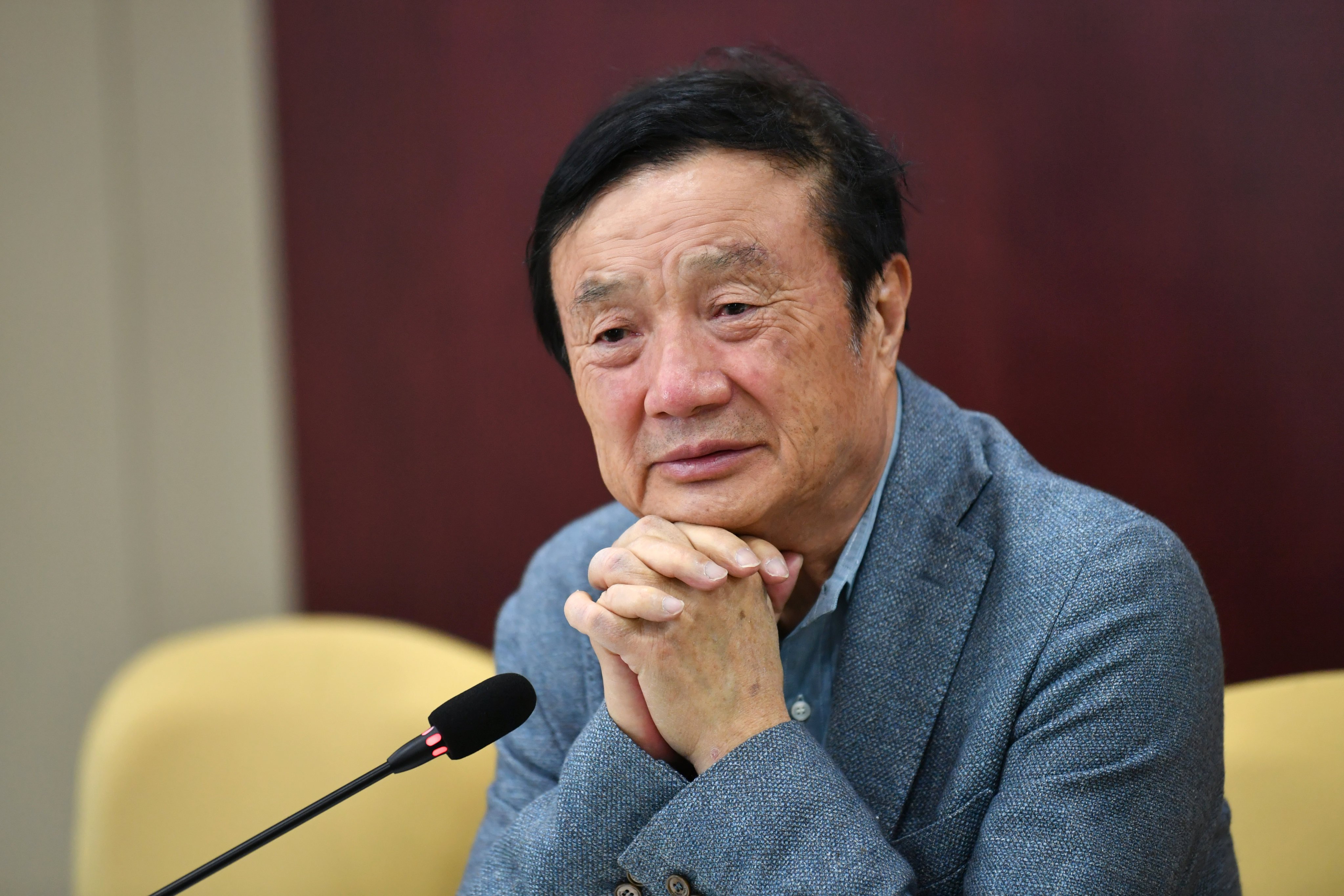 Huawei founder and CEO Ren Zhengfei is interviewed in Taiyuan, northern Shanxi province, on February 9, 2021. Photo: Xinhua