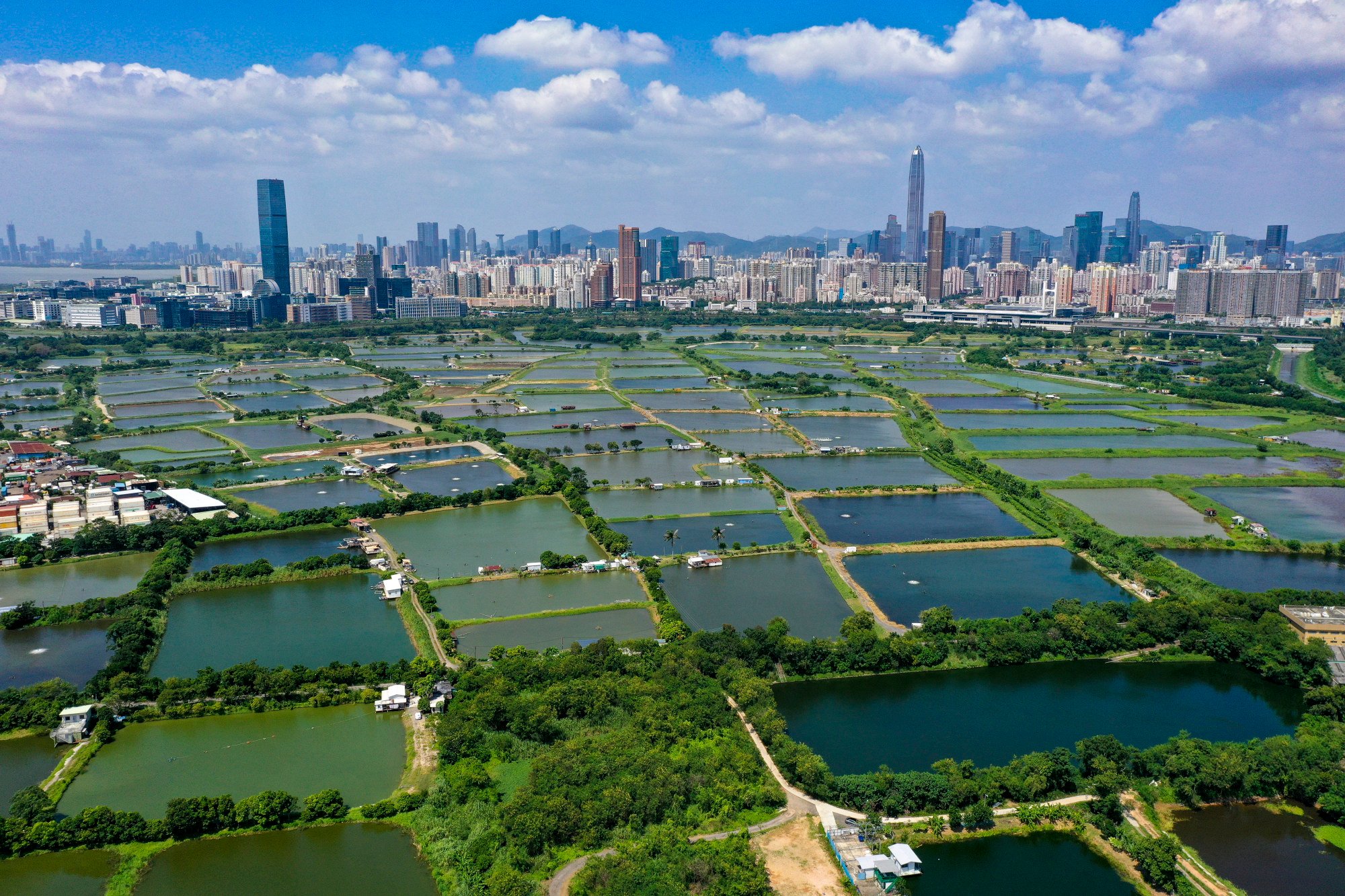 An aerial view of San Tin in the New Territories, earmarked for a major IT hub as part of the massive Northern Metropolis development. Photo: Winson Wong