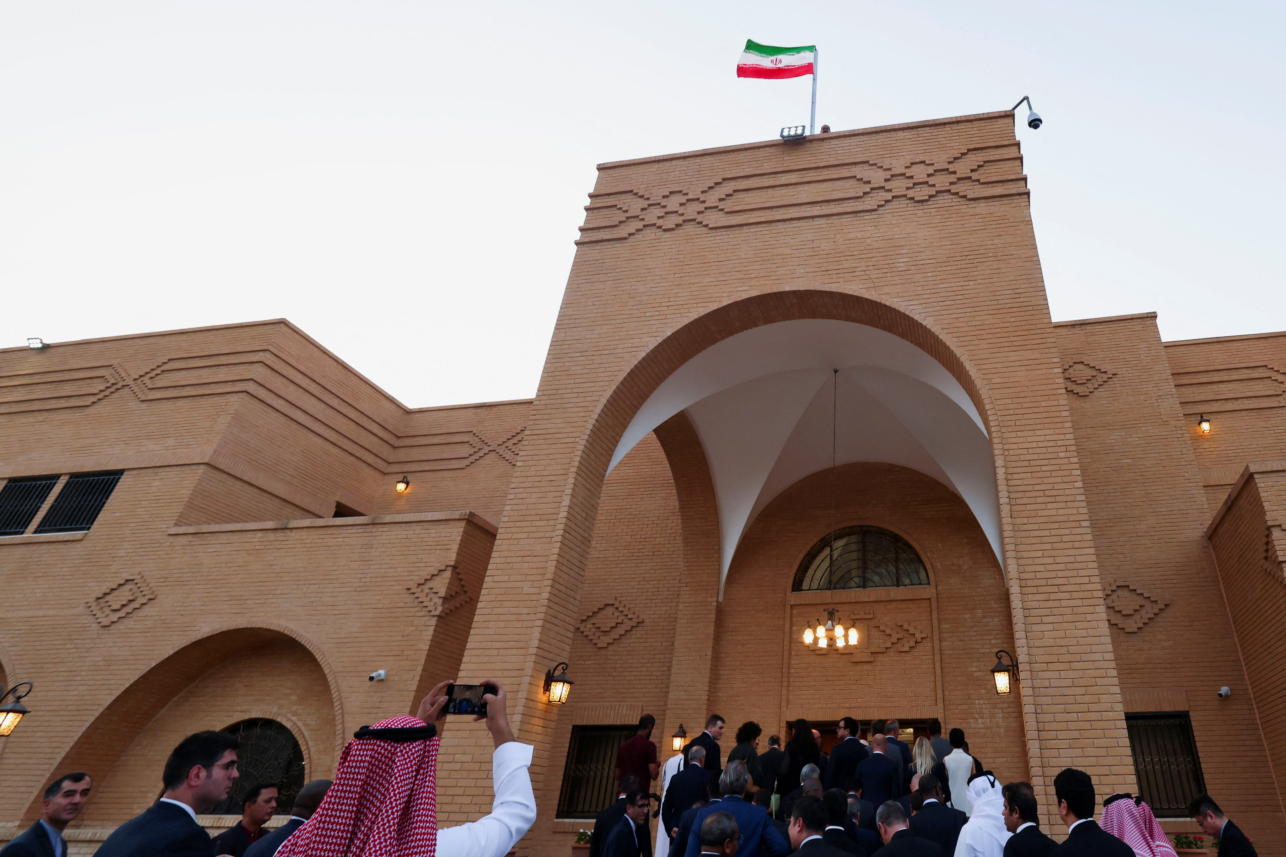 The Iranian Embassy is reopened in Riyadh, Saudi Arabia in June. Photo: Reuters