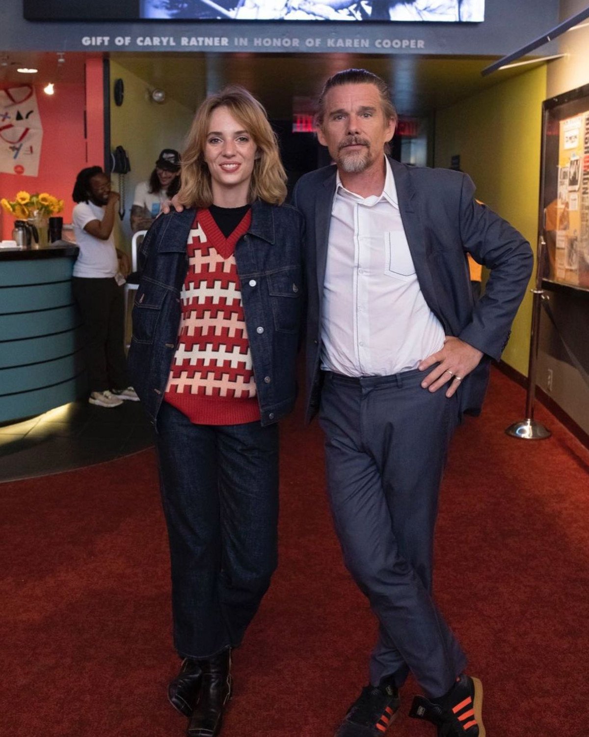 Father-daughter duo Ethan Hawke and Maya Hawke, who he “loved” in Stranger Things. Photo: @maya_hawke/Instagram