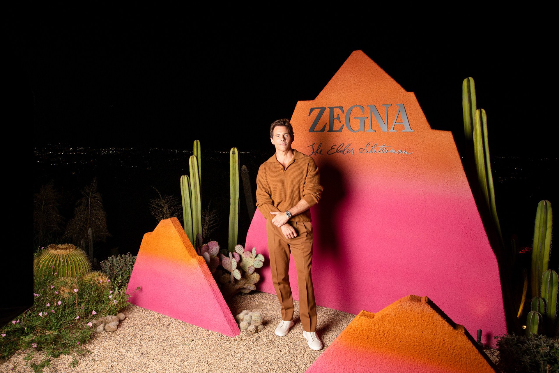 Actor James Mardsen at the unveiling of a collaborative collection between Italian brand Zegna and Los Angeles-based label The Elder Statesman in Los Angeles. Photos: Handout