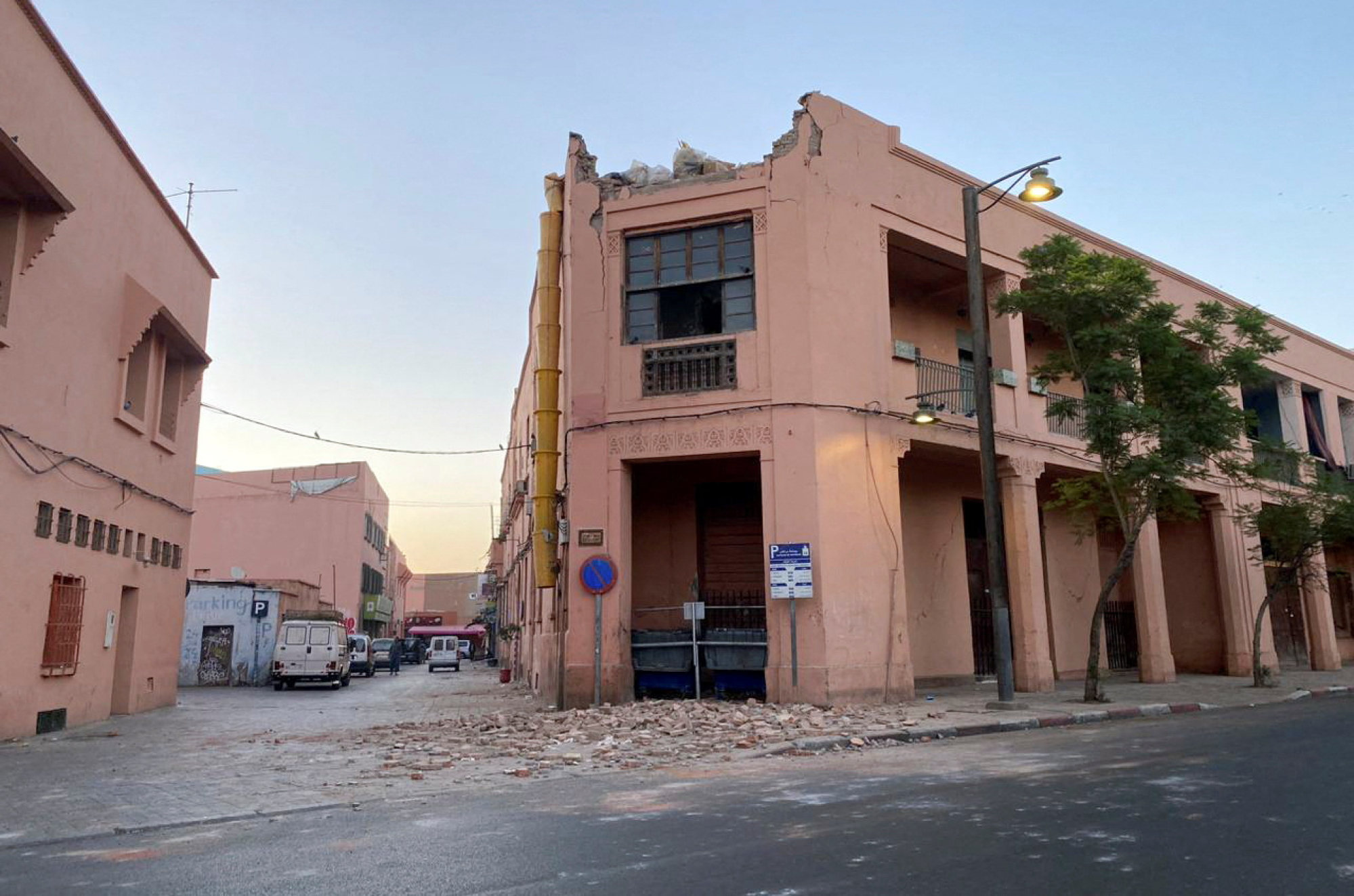 Damage in Marrakech following a powerful earthquake in Morocco on Saturday. Photo: Reuters