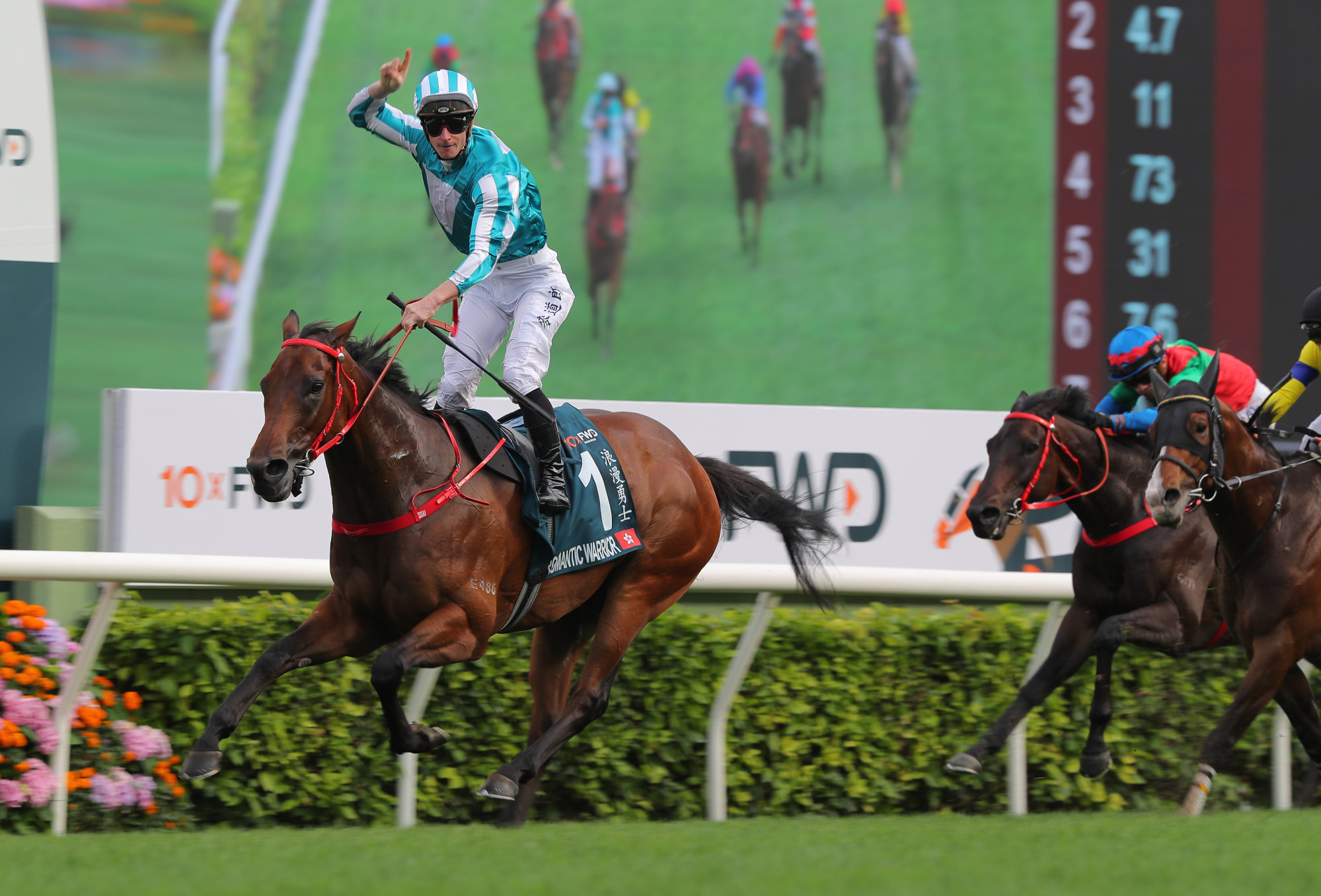 Romantic Warrior wins April’s QE II Cup under James McDonald.