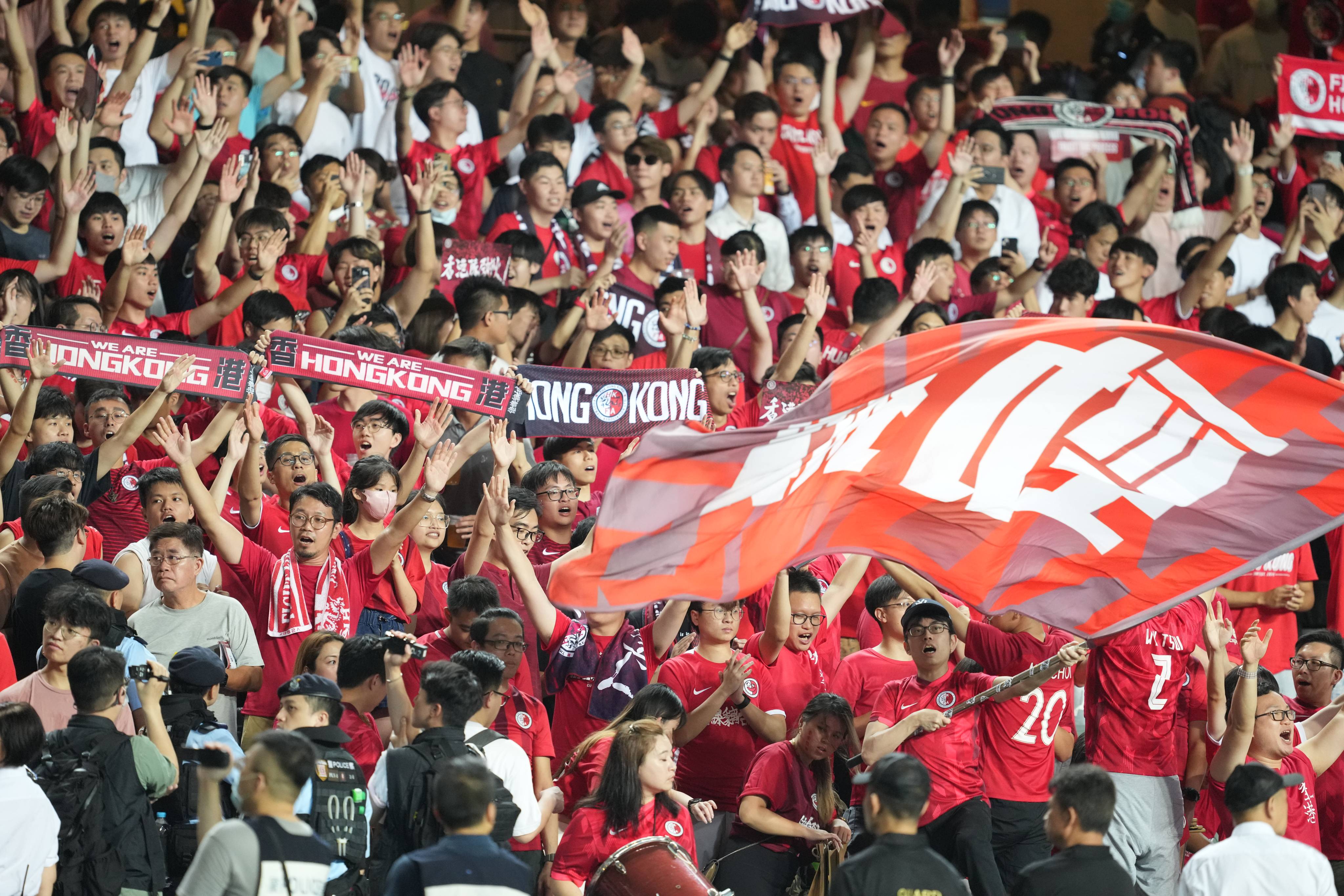Hong Kong’s fans were finally given something to cheer on Monday. Photo: Sam Tsang