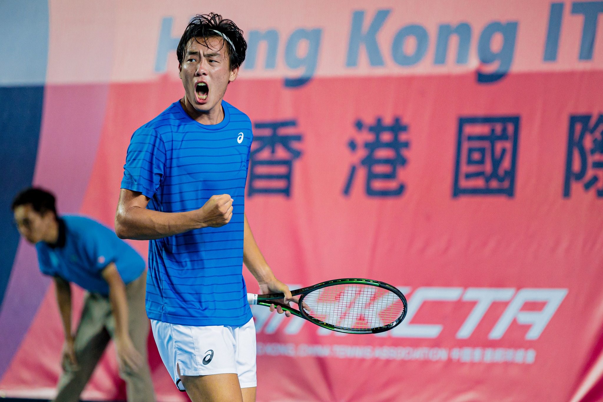 Coleman Wong in action on Monday, when he won one final and lost another. Photo: Handout
