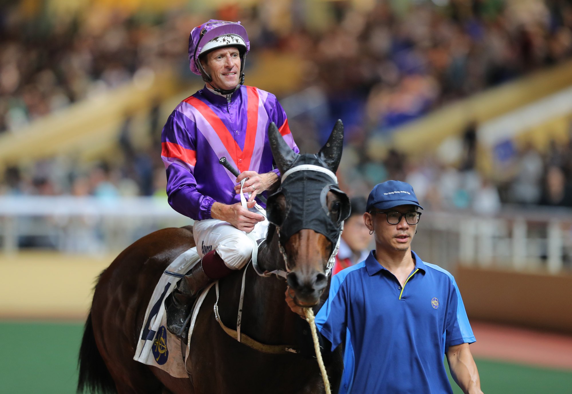 Hugh Bowman and D Star return after winning at Happy Valley in July.