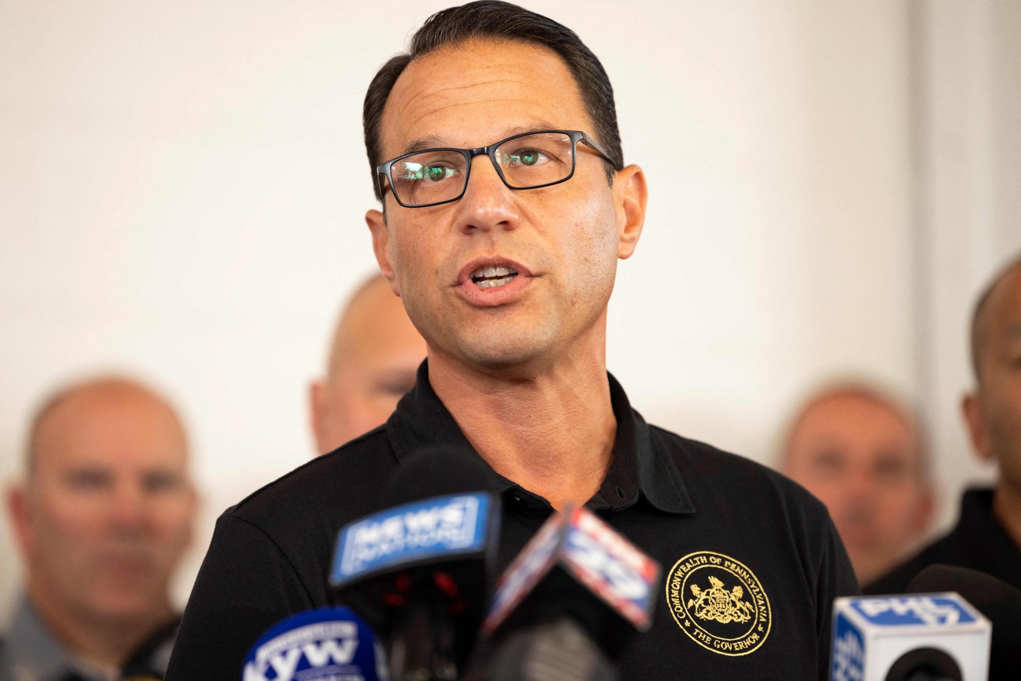 Pennsylvania Governor Josh Shapiro speaks to the media after the capture of escaped convict Danelo Cavalcante. Photo: AFP