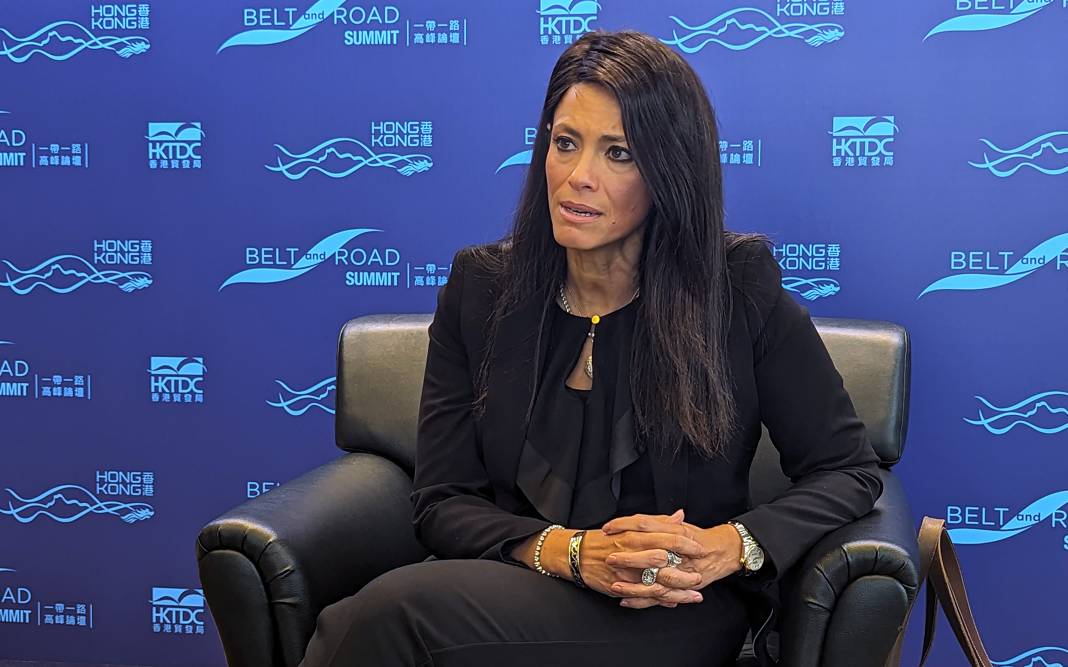Rania Al-Mashat,  the Egyptian international cooperation minister, at the Belt and Road Summit in Hong Kong. Photo: Handout